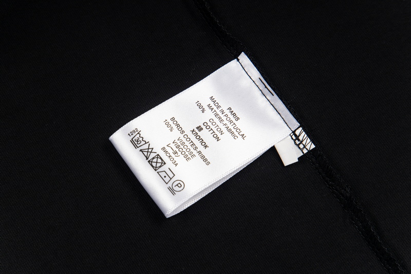 “Korean Tide Graffiti Script T-shirt, 280g Pure Tampons, Black/White, Code 12” - 图片 8