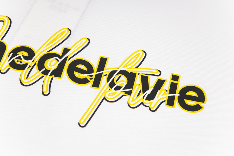 “ADRV Korean Tide Graffiti Script T-shirt 280g, Black/White, Unisex, Code 128” - 图片 6