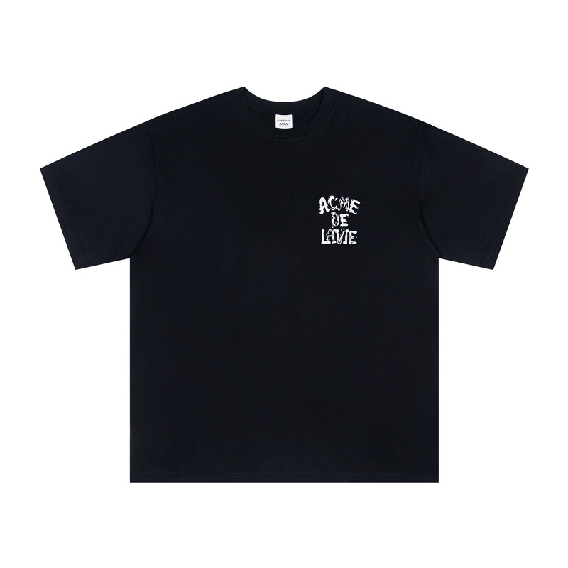 “ADRV Korean Graffiti Script T-shirt: Unisex Loose Fit, 280g, Black/White, Code 1022#”