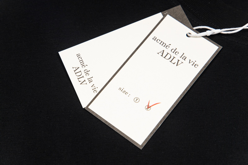“ADRV Korean Graffiti Script T-shirt: Unisex Loose Fit, 280g, Black/White, Code 1022#” - 图片 4