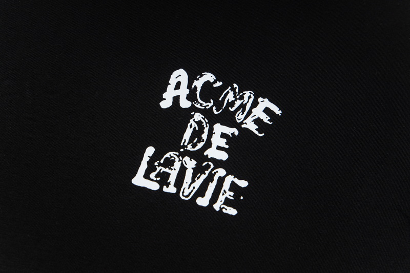 “ADRV Korean Graffiti Script T-shirt: Unisex Loose Fit, 280g, Black/White, Code 1022#” - 图片 3