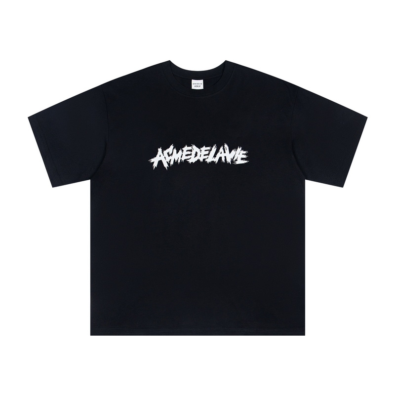 “Korean Tide Short Sleeve T-Shirt with Classic Letter Print, 280g Pure Tampons”