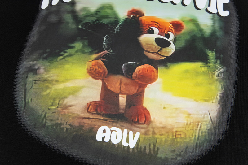 Fashionable Unisex T-Shirt: ADLV South Korean Style, Lightweight and Stylish in Black and White - 图片 5