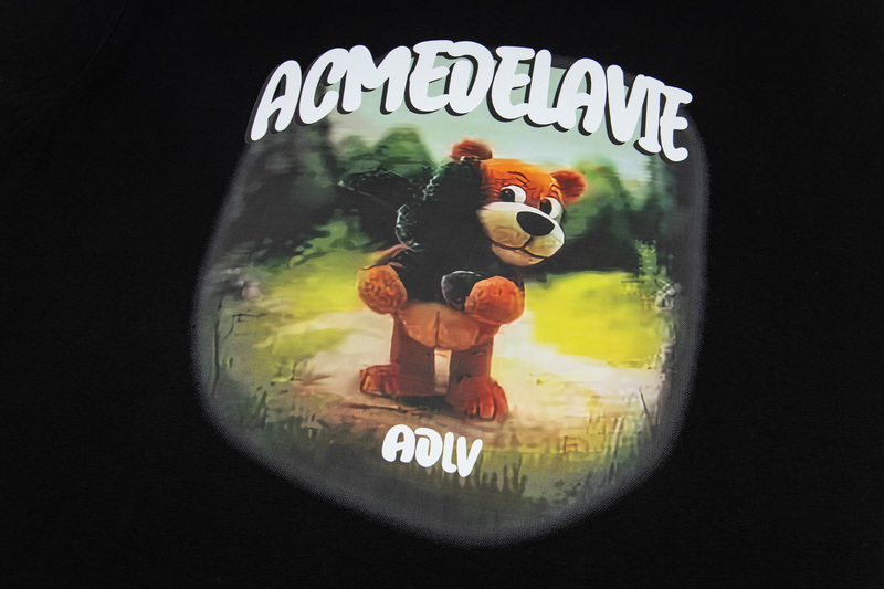 Fashionable Unisex T-Shirt: ADLV South Korean Style, Lightweight and Stylish in Black and White - 图片 4