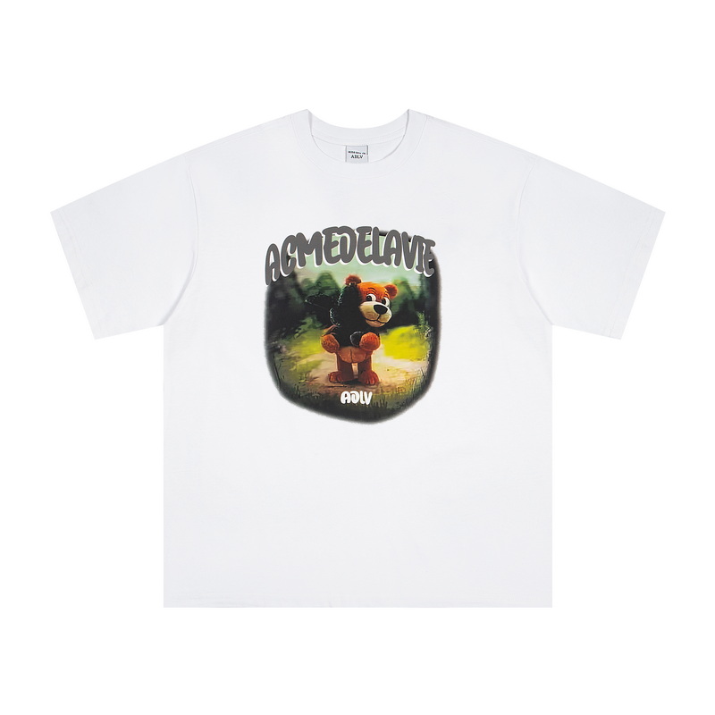 “ADLV South Korean Tide Short Sleeve T-Shirt, 280g Tampons, Black/White, Code 12”
