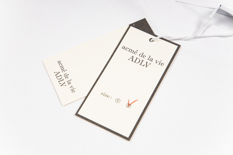 “ADLV South Korean Tide Short Sleeve T-Shirt, 280g Tampons, Black/White, Code 12” - 图片 3