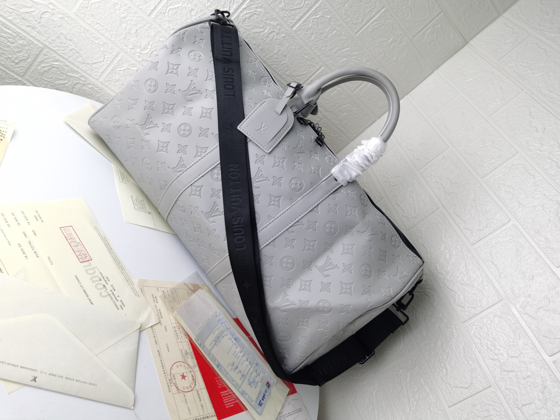 Keepall Bandoulière 50 Monogram Shadow 旅行用バッグ