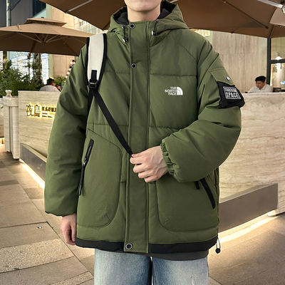 The North Face Clothing Coats & Jackets Beige Black Green Khaki White Embroidery Unisex Cotton Fashion Hooded Top