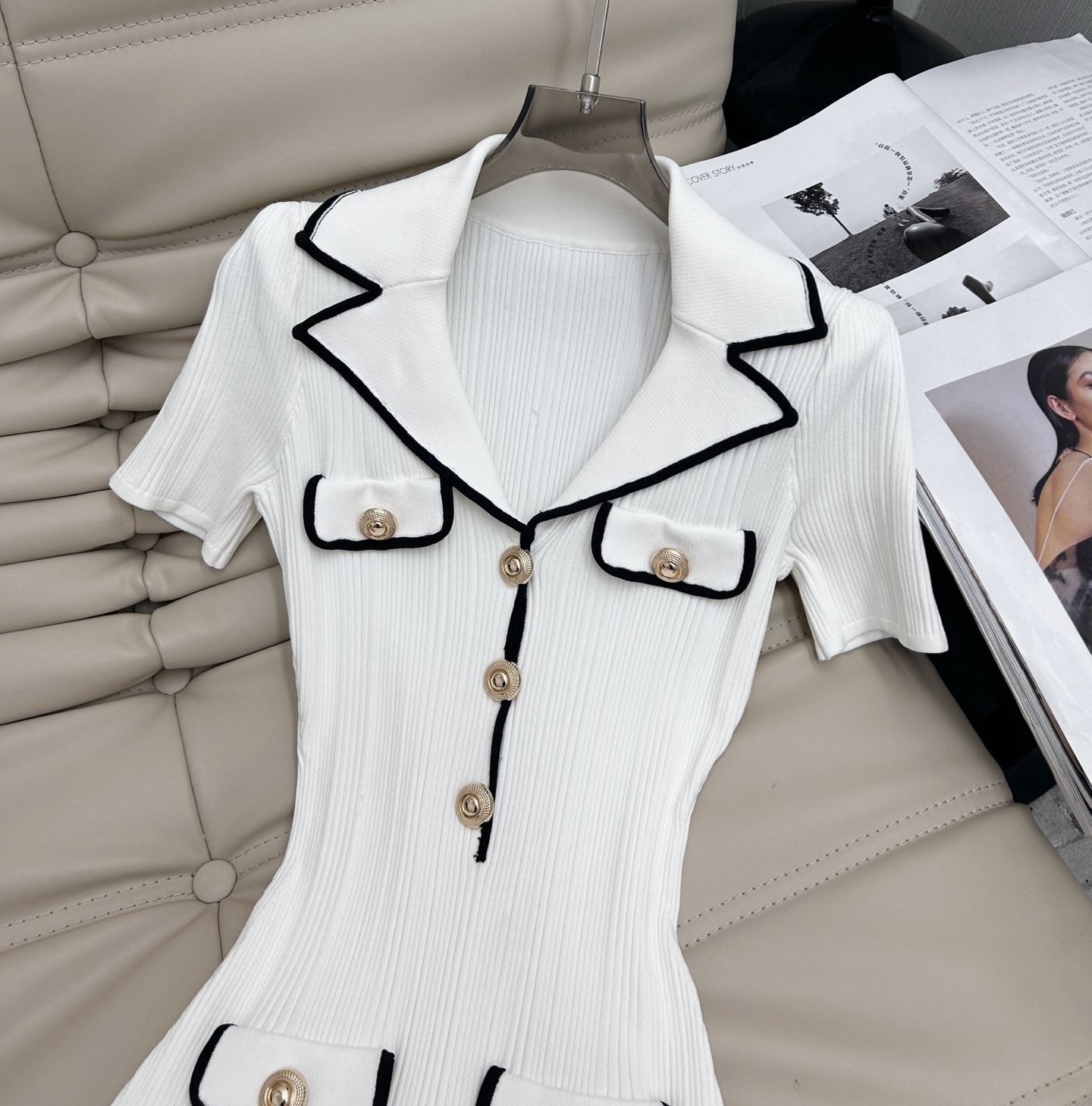 25Ss夏季新款 polo衫收腰针织连衣裙👗独家开发！高版出品！超爱简约时髦风！修身显瘦的版型，女神必备