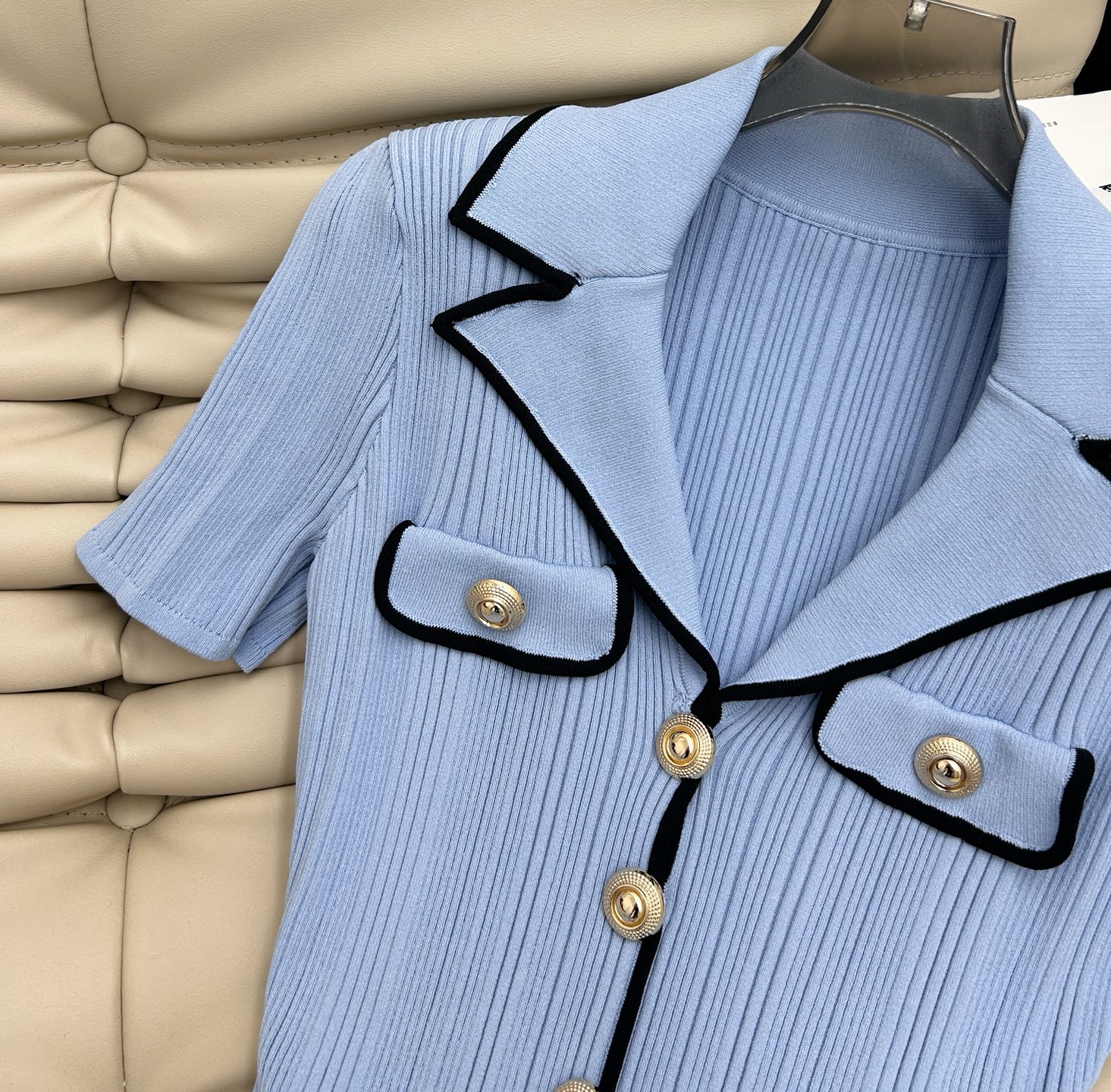 25Ss夏季新款 polo衫收腰针织连衣裙👗独家开发！高版出品！超爱简约时髦风！修身显瘦的版型，女神必备