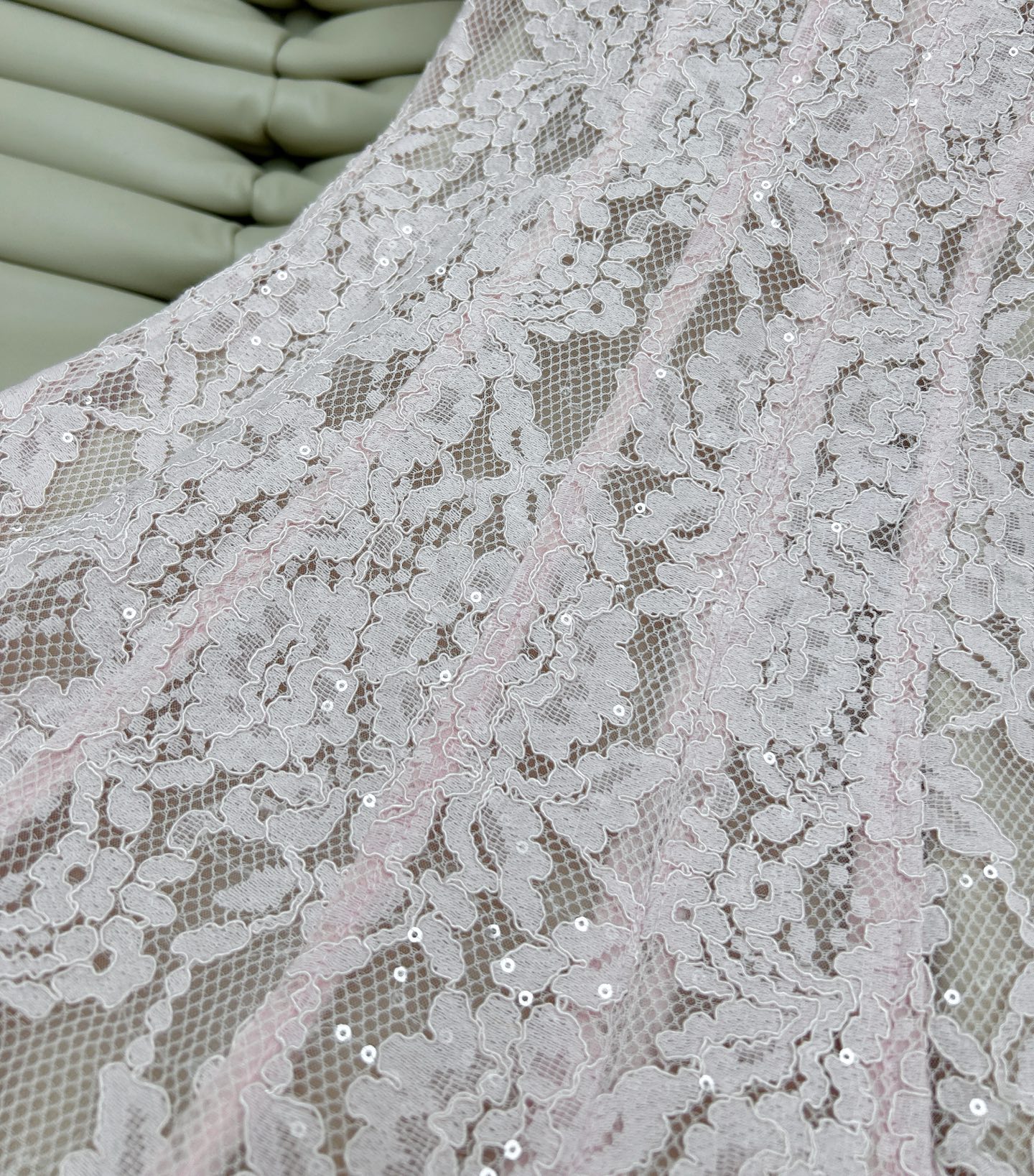 Elegant Pink Lace Dress with Pearl and Diamond Embellishments - Summer Ready 5 i1745147711117 6152 0 3