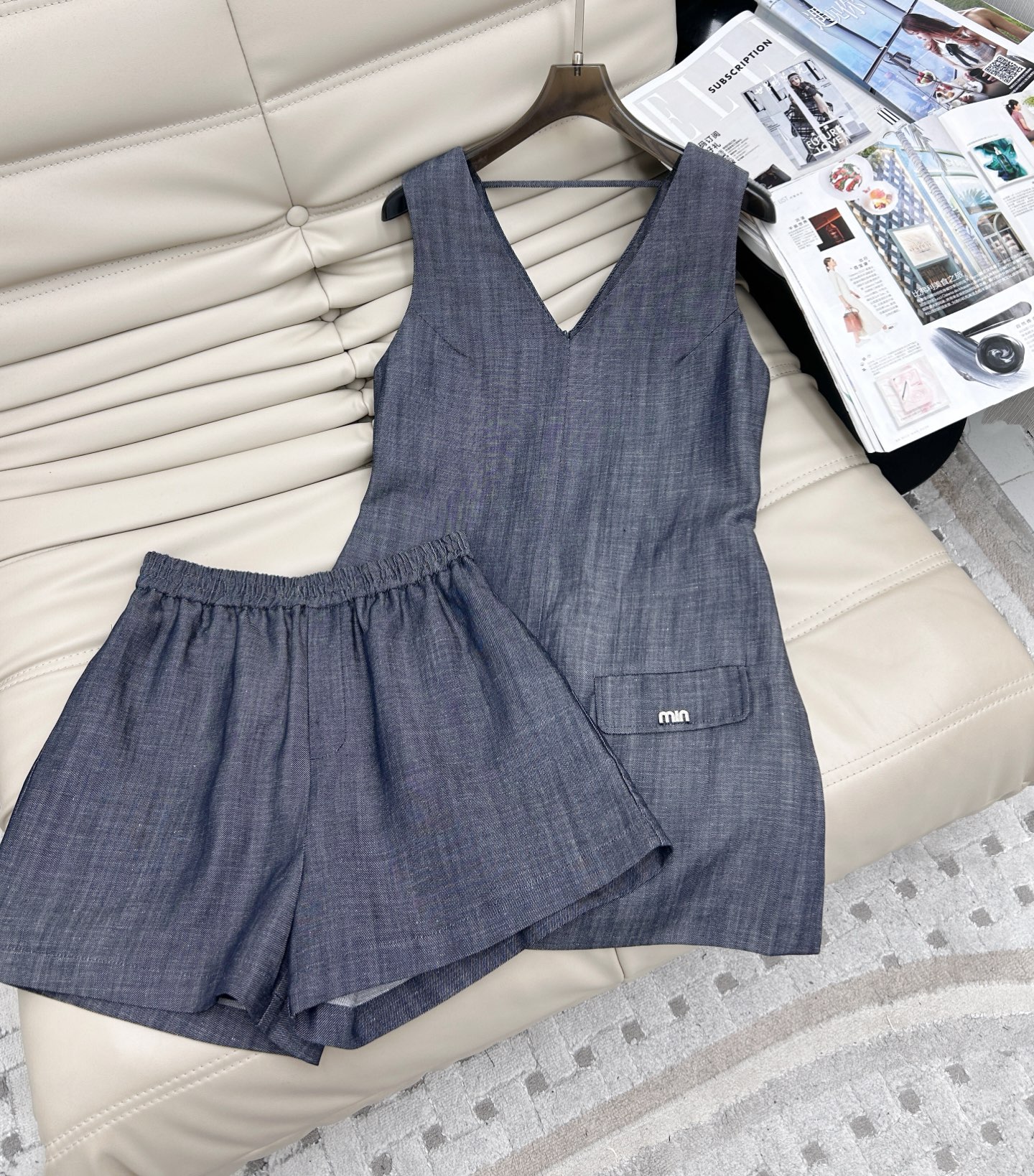 Sleeveless Vest Top and Shorts Set - V-Neck, Slim Fit, Elegant Design 2 i1745231469240 4541 0 0