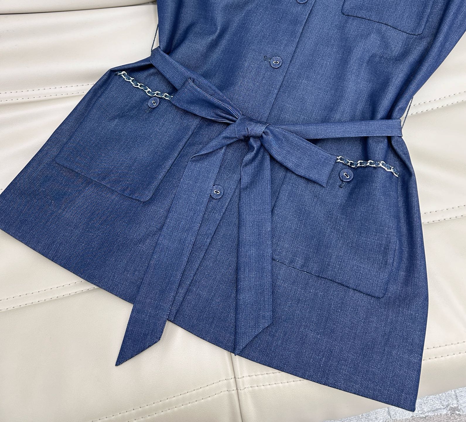 Chain Detail Vest and High Waist Short Set, Sleeveless Top, Fashionable Outfit 5 i1746180558732 3172 0 3