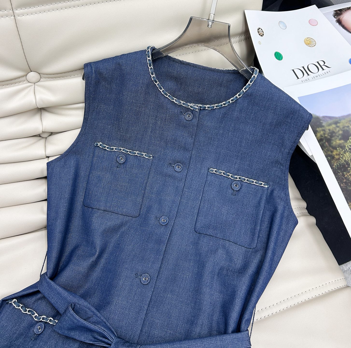 Chain Detail Vest and High Waist Short Set, Sleeveless Top, Fashionable Outfit 4 i1746180568056 8994 0 2