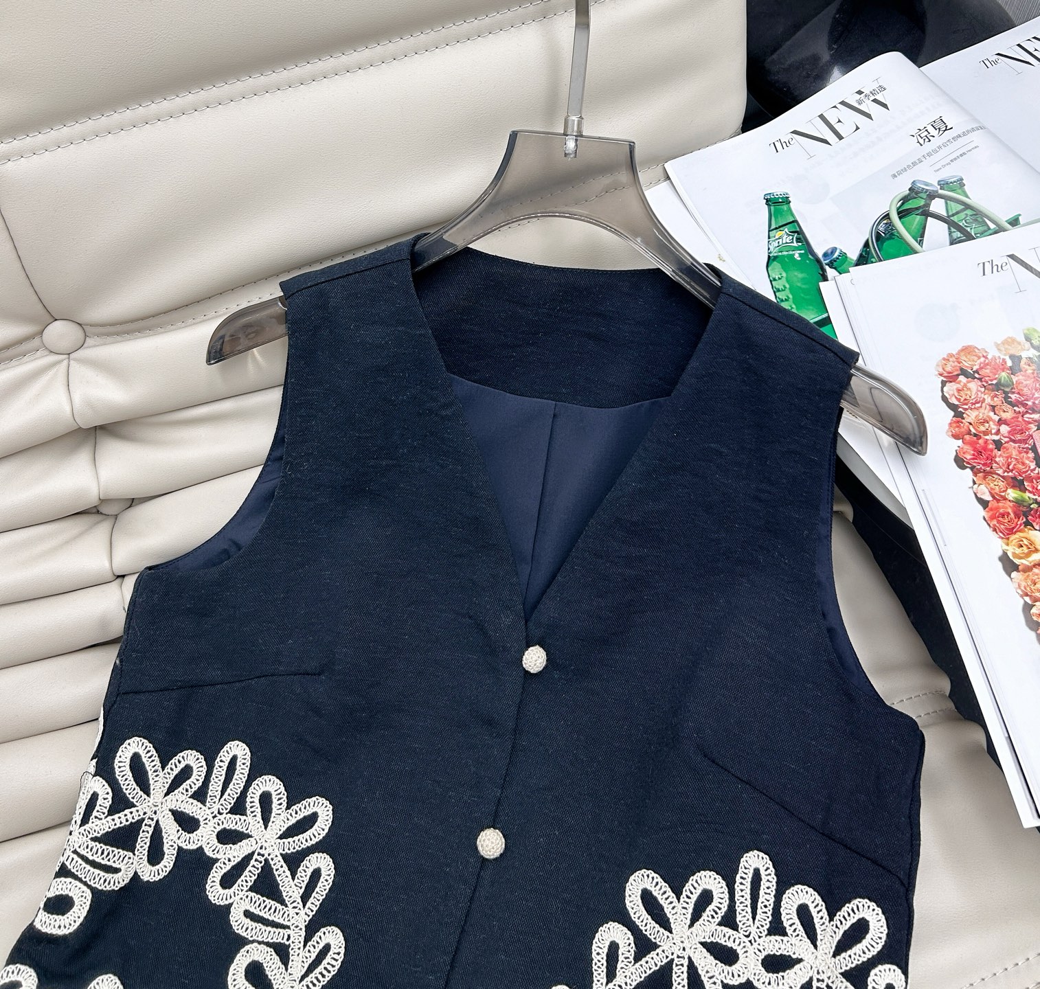 Embroidered Linen Vest Set - Sleeveless Top and Skirt Two-Piece Outfit 4 i1746964948398 4334 0 2