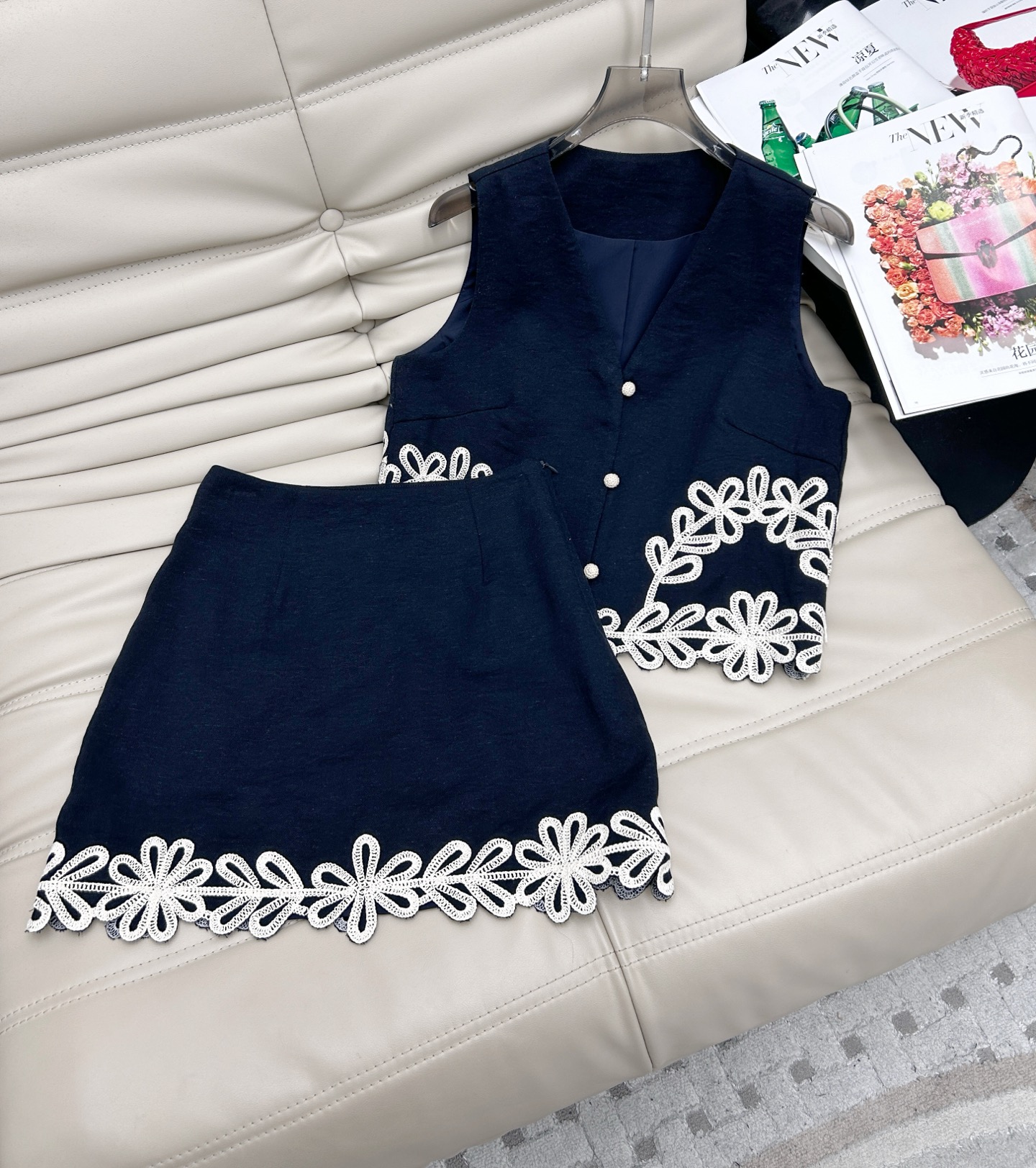 Embroidered Linen Vest Set - Sleeveless Top and Skirt Two-Piece Outfit 2 i1746964952430 4116 0 0