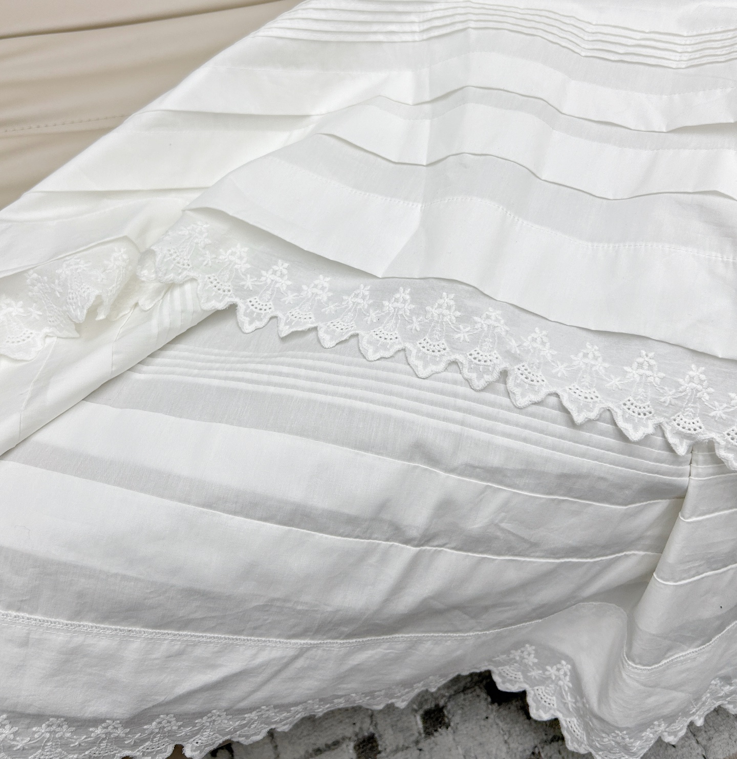 White Embroidered Sundress - Lightweight Cotton, High Waist, Elegant Vacation Style 5 i1747222014650 9499 0 3