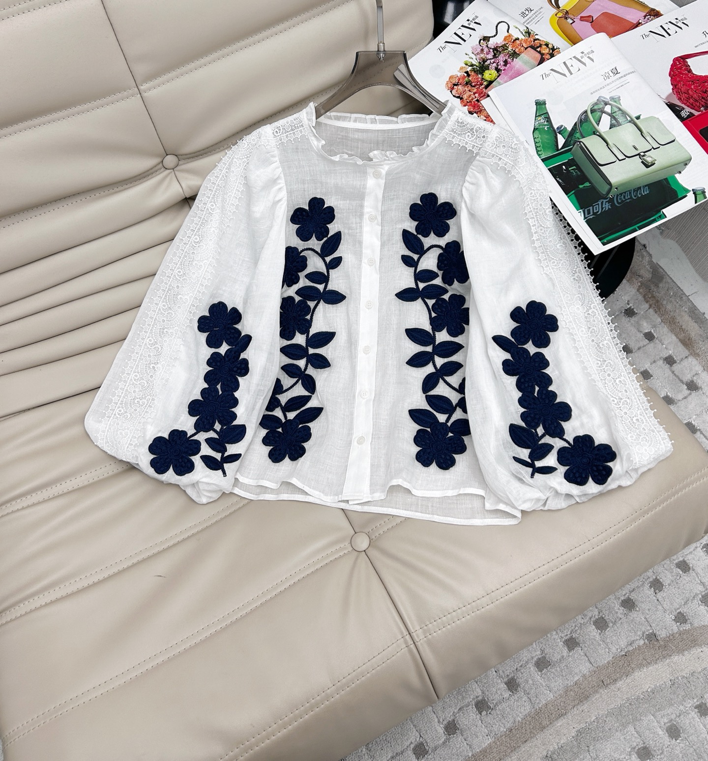 Embroidered Linen Top and Skirt Set - Vintage Style, Elegant Two-Piece Outfit 3 i1747222050631 9752 0 1