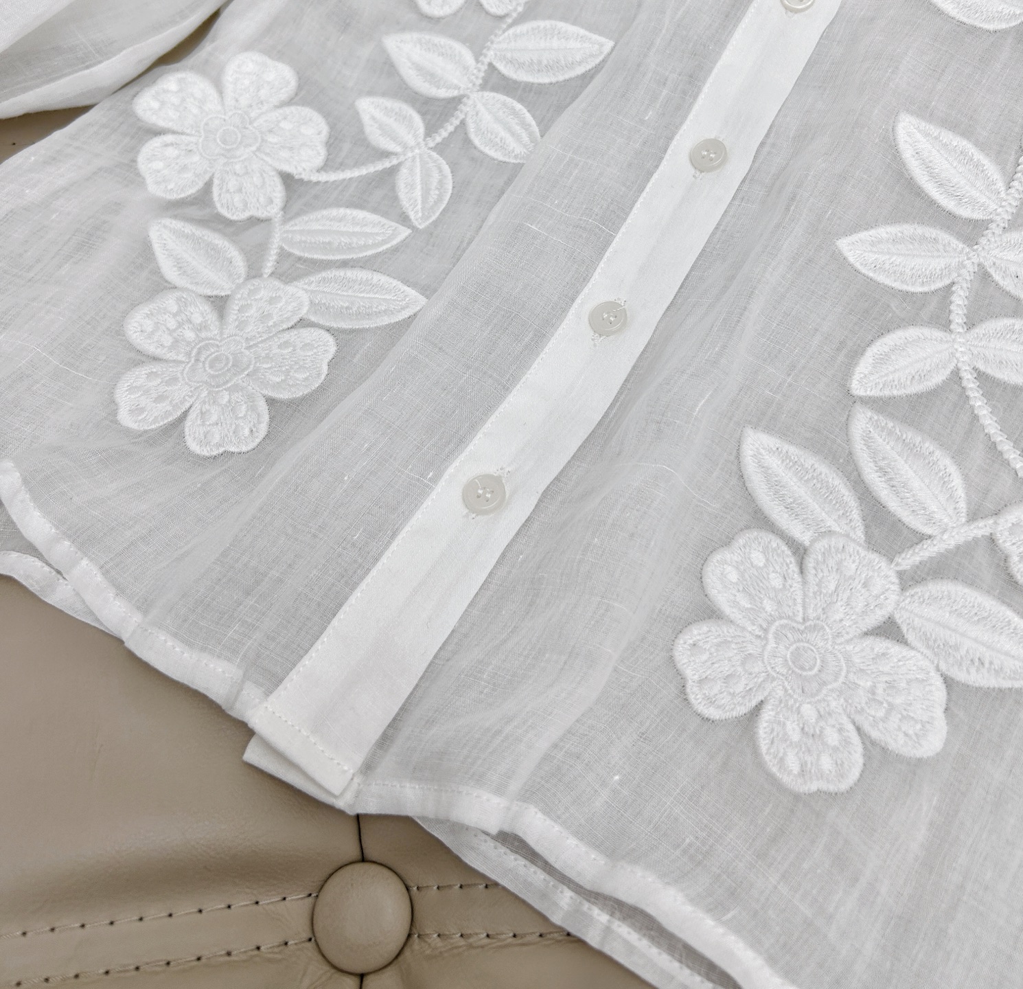 Embroidered Linen Blouse & Skirt Set - Vintage Floral Two-Piece Outfit 6 i1747222075132 9070 0 4