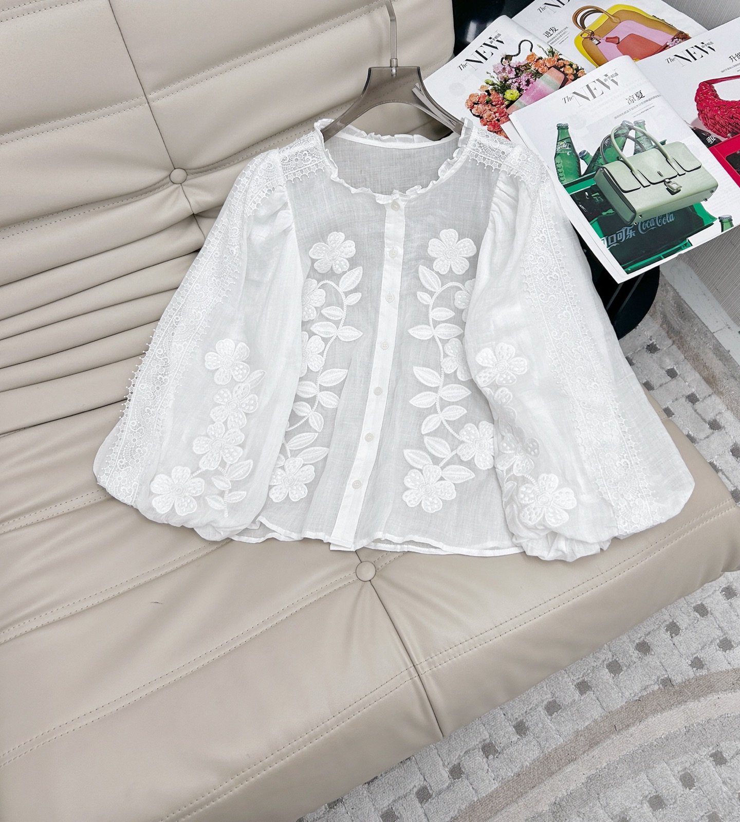 Embroidered Linen Blouse & Skirt Set - Vintage Floral Two-Piece Outfit 3 i1747222077783 9347 0 1