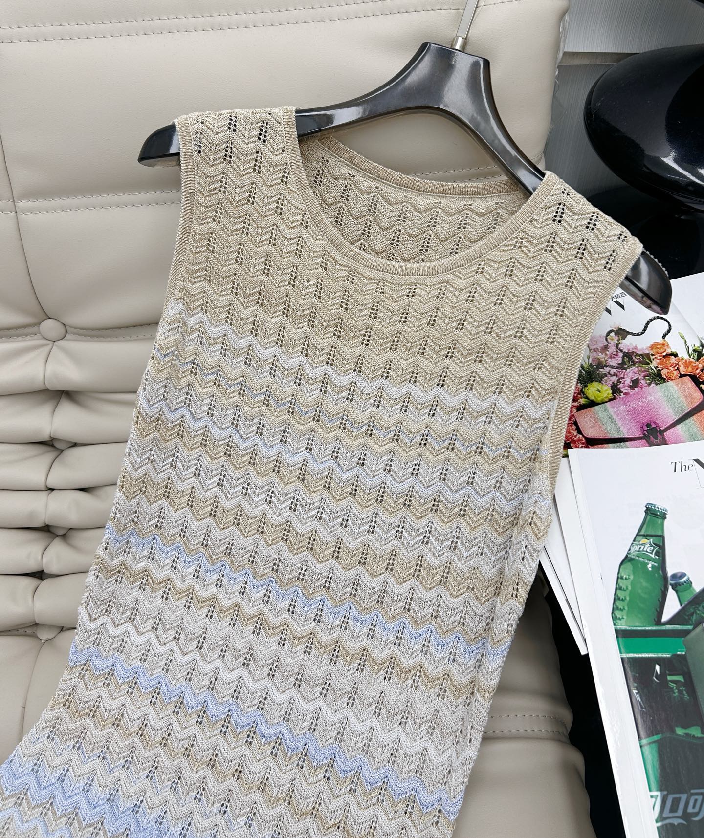 Gradient Wave Knit Dress - Sleeveless Slim Fit, Perfect for Vacation 3 i1747731332281 4830 0 1