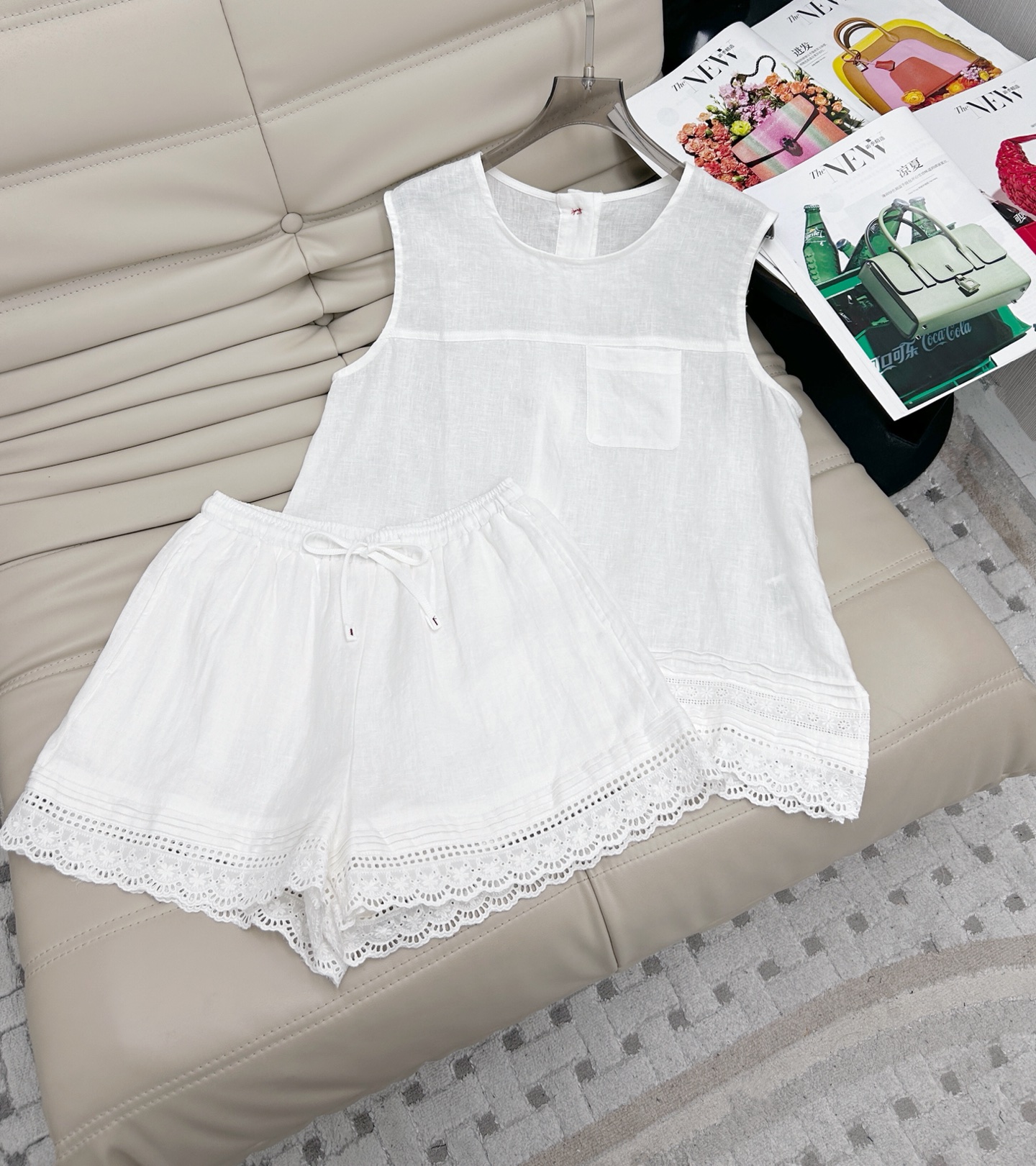 Linen Vest and Shorts Set - Relaxed Fit, Minimalist Design, High-End Style 2 i1747911831393 427 0 0