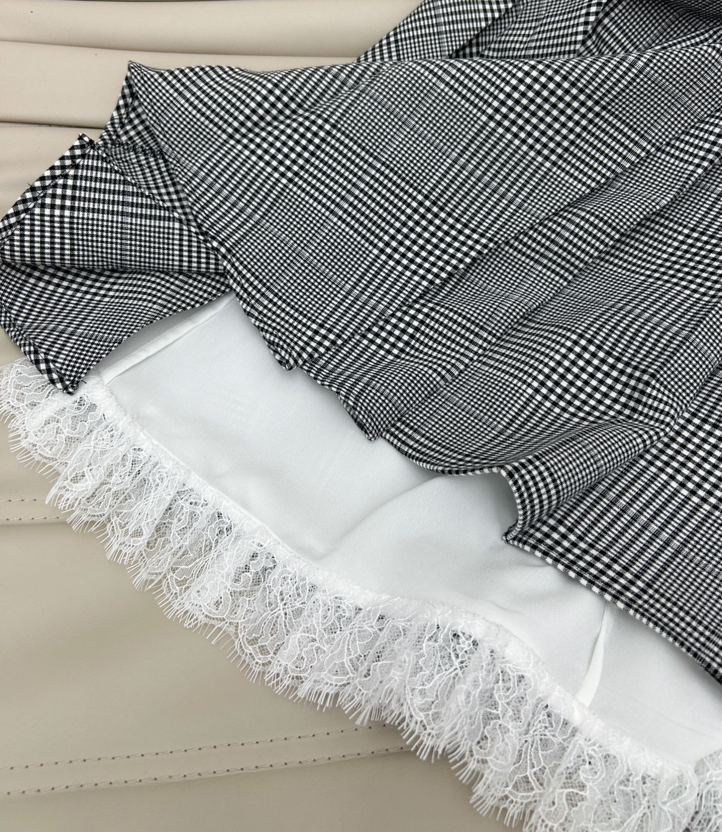 Gray Plaid Vest Two-Piece Set, Stylish British Style Vest & Pleated Skirt 9 i1748600522523 7149 0 8