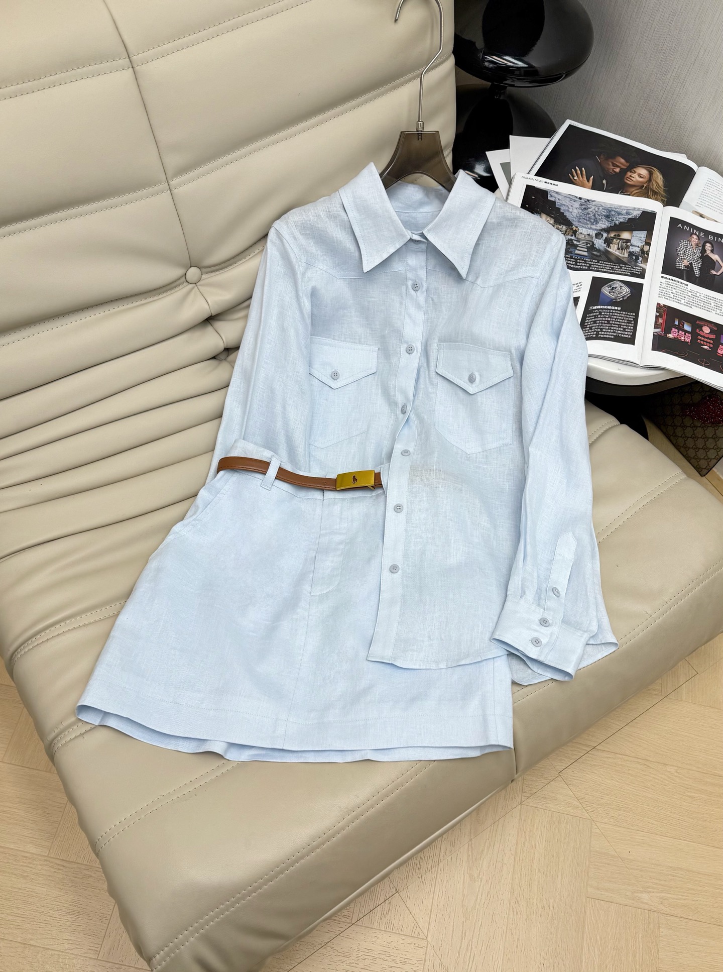 NO:709394,Shirt, skirt NEW 26PF new pocket linen shirt. This shirt is versatile and has a lazy and casual high-end feel ~ a good natural linen shirt is an air conditioner for walking. Recommend three-color SmL,,skirts,19860909衬衣 半裙NEW 26PF新款口袋亚麻衬衣 这件衬衣百搭而且自带一种慵懒随性的高级感~一件好的天然亚麻衬衣就是行走的空调 推荐三色SmL,,skirts,,Women's clothing