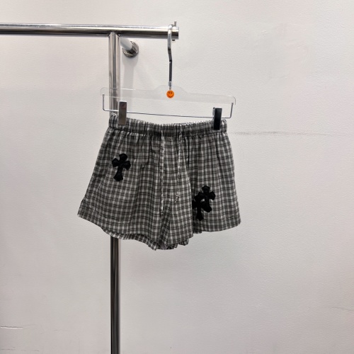 Chrome Hearts Plaid Shorts with Cross Embroidery - Unisex Cotton Shorts 1 Chrome Hearts Plaid Shorts with Cross Embroidery - Unisex Cotton Shorts