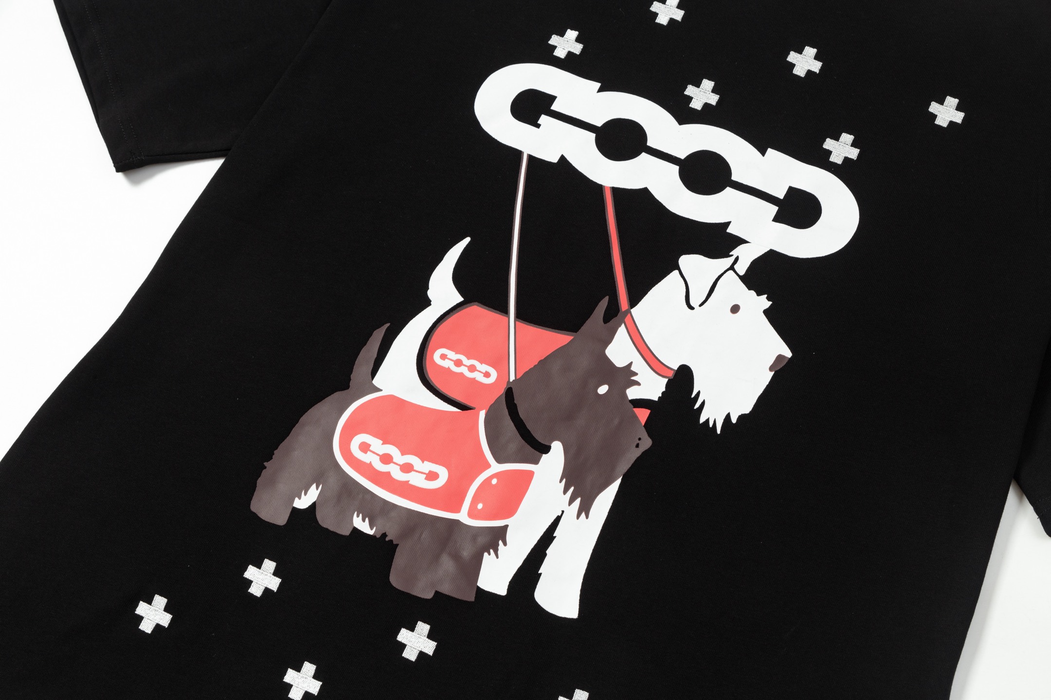 GOODBRAND 25ss 小狗印花刺绣短袖T恤-Chinese UA Cheap High Quatity Brand Clothes Bags handbags Sneakers wholesale wholesaler seller from China Factory suppliers Fashion Clothing Shoes best Quality Beautiful Price GOODBRAND 25ss 小狗印花刺绣短袖T恤