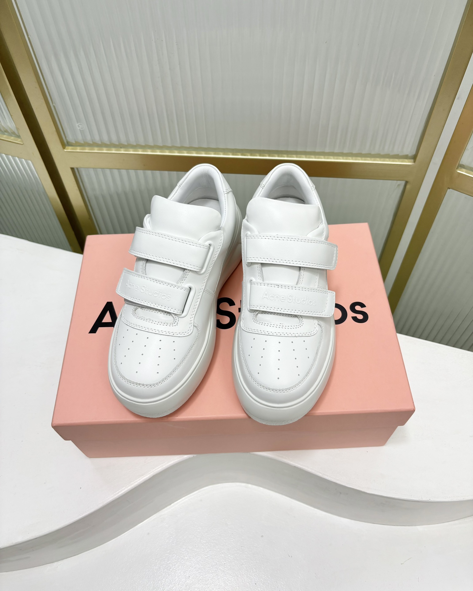 Acne Studios Skateboard Shoes Casual Shoes White Cowhide Sheepskin Fall/Winter Collection Casual