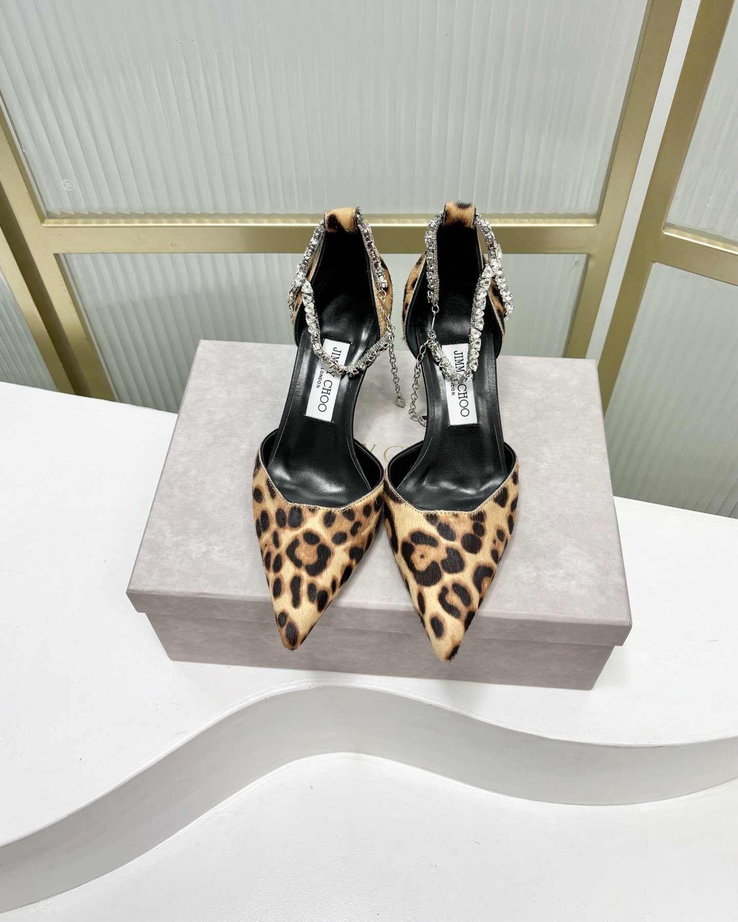 Jimmy Choo Stevie 100 Leopard Print Bow Tie Pointed Toe High Heels 2 i1741272413749 8061 0 0