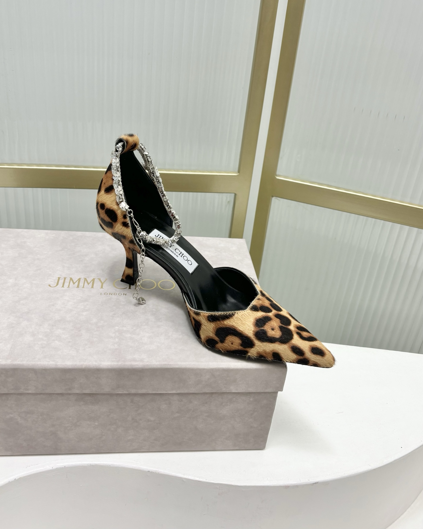Jimmy Choo Stevie 100 Leopard Print Bow Tie Pointed Toe High Heels 6 i1741272413813 6061 0 4