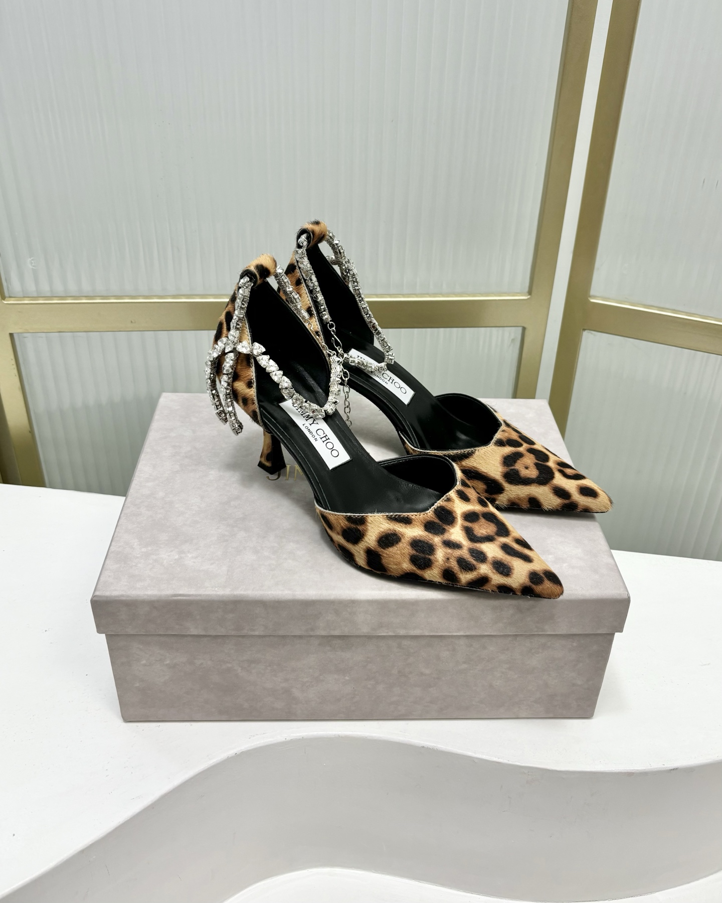 Jimmy Choo Stevie 100 Leopard Print Bow Tie Pointed Toe High Heels 4 i1741272416254 8212 0 2