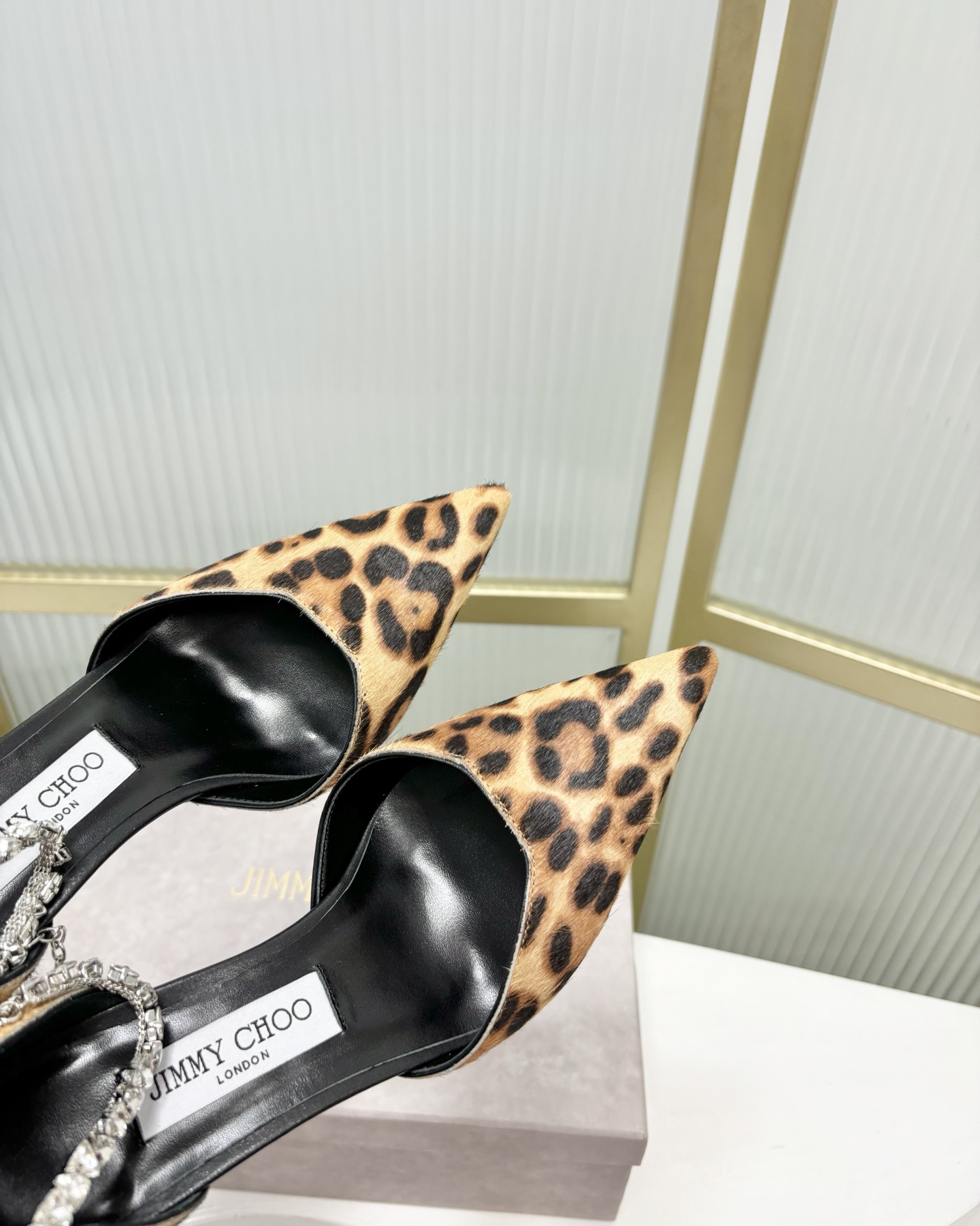 Jimmy Choo Stevie 100 Leopard Print Bow Tie Pointed Toe High Heels 9 i1741272416289 3379 0 7