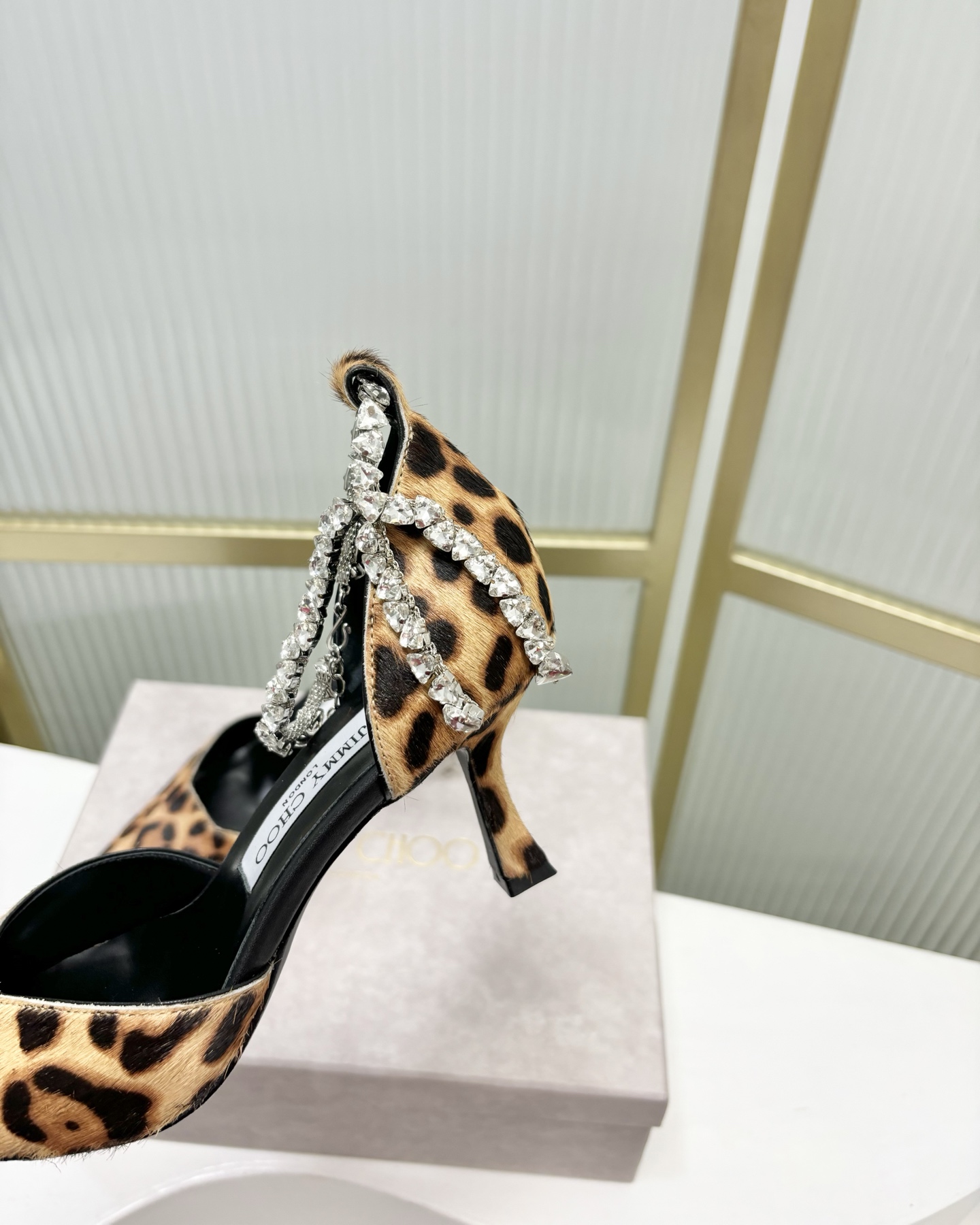 Jimmy Choo Stevie 100 Leopard Print Bow Tie Pointed Toe High Heels 10 i1741272416299 9104 0 8