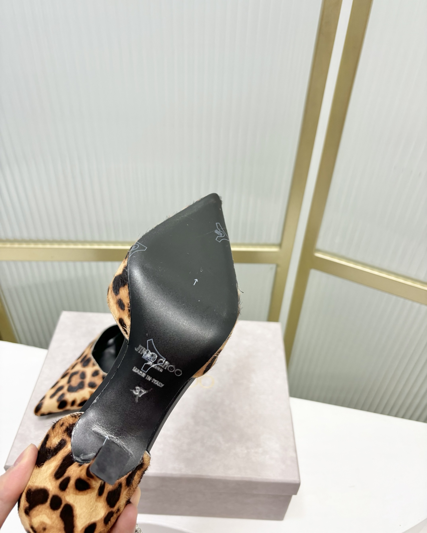 Jimmy Choo Stevie 100 Leopard Print Bow Tie Pointed Toe High Heels 11 i1741272416319 4385 0 9