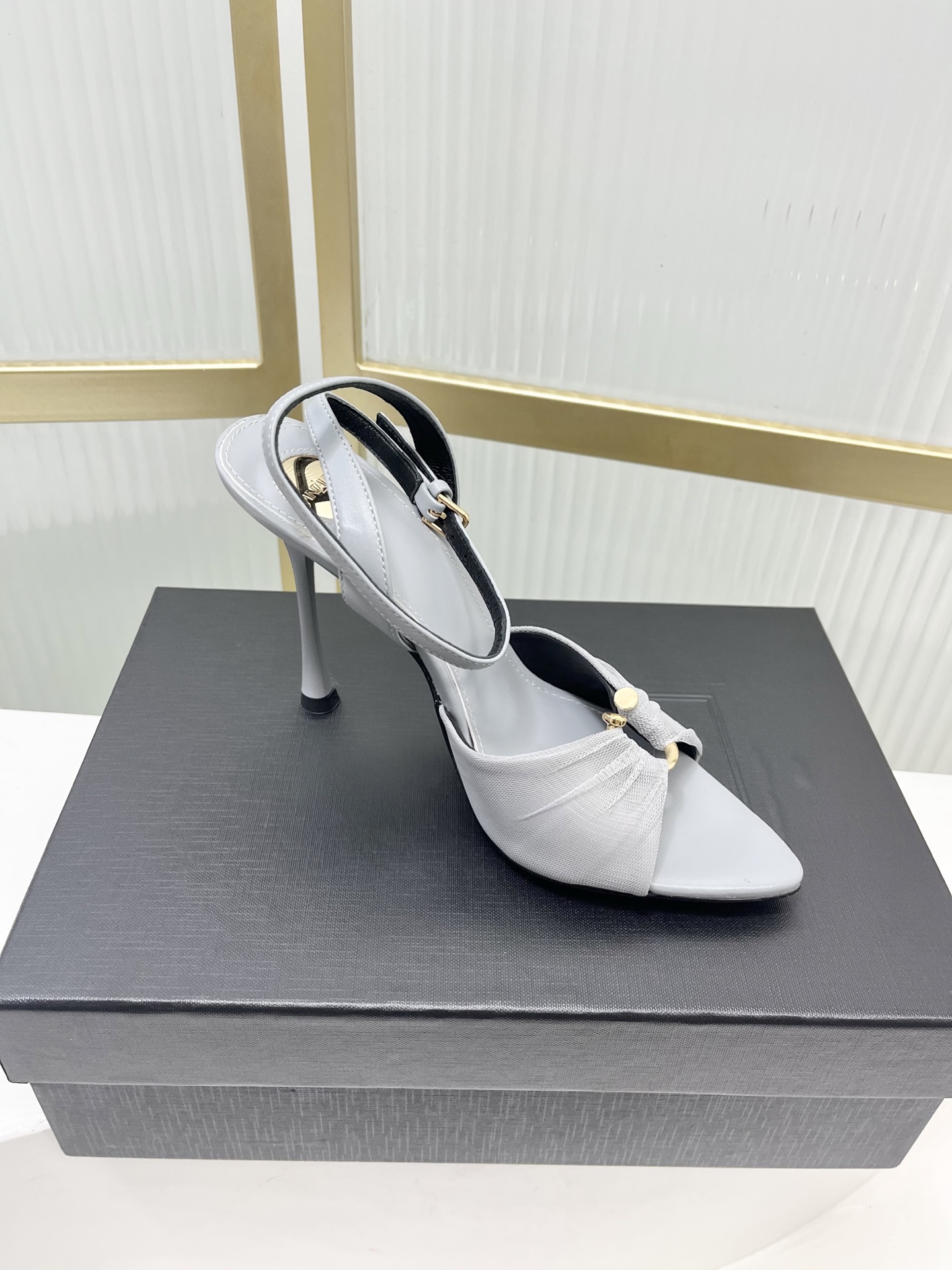 Saint Laurent Women's Mesh Pointed Toe Slingback High Heel Sandals 8 i1753220309096 8455 0 6