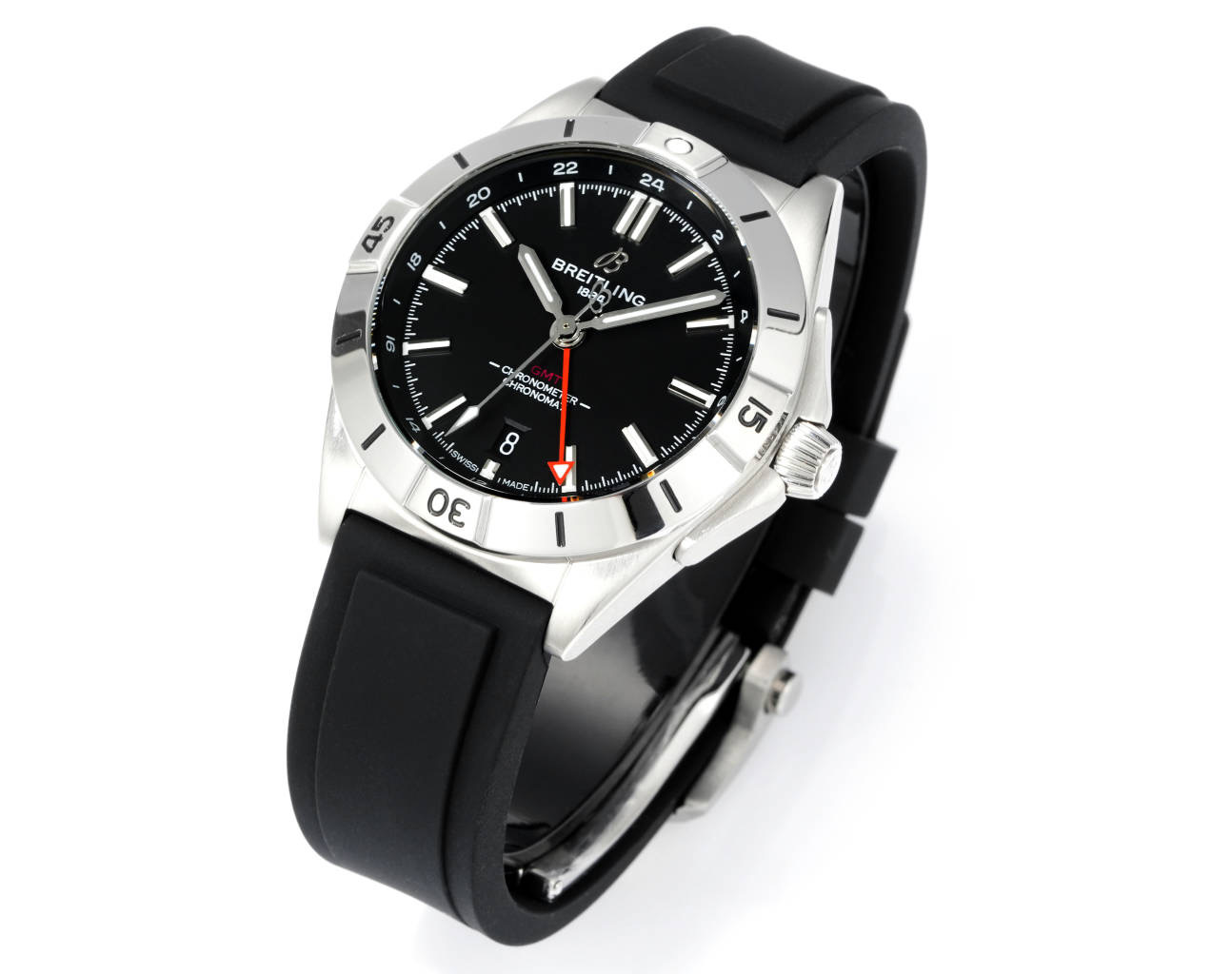 NO:641285,Breitling, mechanical timing series A32398101M1A1!  (Chronomat Automatic GMT 40) is coming!  1 The dial of this dual time zone watch is simple and sharp, and the reading is clear. There are nine dial colors to choose from: black, blue, green, white, anthracite gray, and blue and yellow. Each one is hard to put down!  2 The watch case is made of fine steel, equipped with a screw-in crown with double seals, and has excellent waterproof performance. The stainless steel bezel rotates in one direction and is decorated with the iconic 15-minute 'horse stud'!  3. The tape is made of rubber and fits your wrist better!  4The case size is 40 mm, suitable for Asian and Chinese men's wrists!  5 movement adopts etc.2836 GMT dual time!  Make the need for universal time at home and abroad more practical!  Make sure you are in both places!  Although it is late, it is full of sincerity!  Ingenious work, you deserve it,,tom ford,breitling19860909百年灵BREITLING,机械计时系列A32398101M1A1！（Chronomat Automatic GMT 40）重磅来袭！ 1这款双时区腕表盘面简洁凌厉,读时清晰.黑色,蓝色,绿色,白色,烟煤灰,蓝间黄九种盘面色彩选择,款款让人爱不释手！ 2表壳采用精钢制成,配备带有双密封垫的旋入式表冠,优良防水性能.精钢表圈单向旋转,装饰标志性的15分钟“骑马钉”！ 3胶带采用橡胶材质,更贴手腕！ 4表壳尺寸为40毫米,适合亚洲跟中国男士手腕！ 5机芯采用etc.2836 GMT两地时！让需要国内外两地通用时间需求更加实用！做到两地不误！ 虽然姗姗来迟,但诚意满满！匠心之作,你值得拥有,,tom ford,breitling,Watch