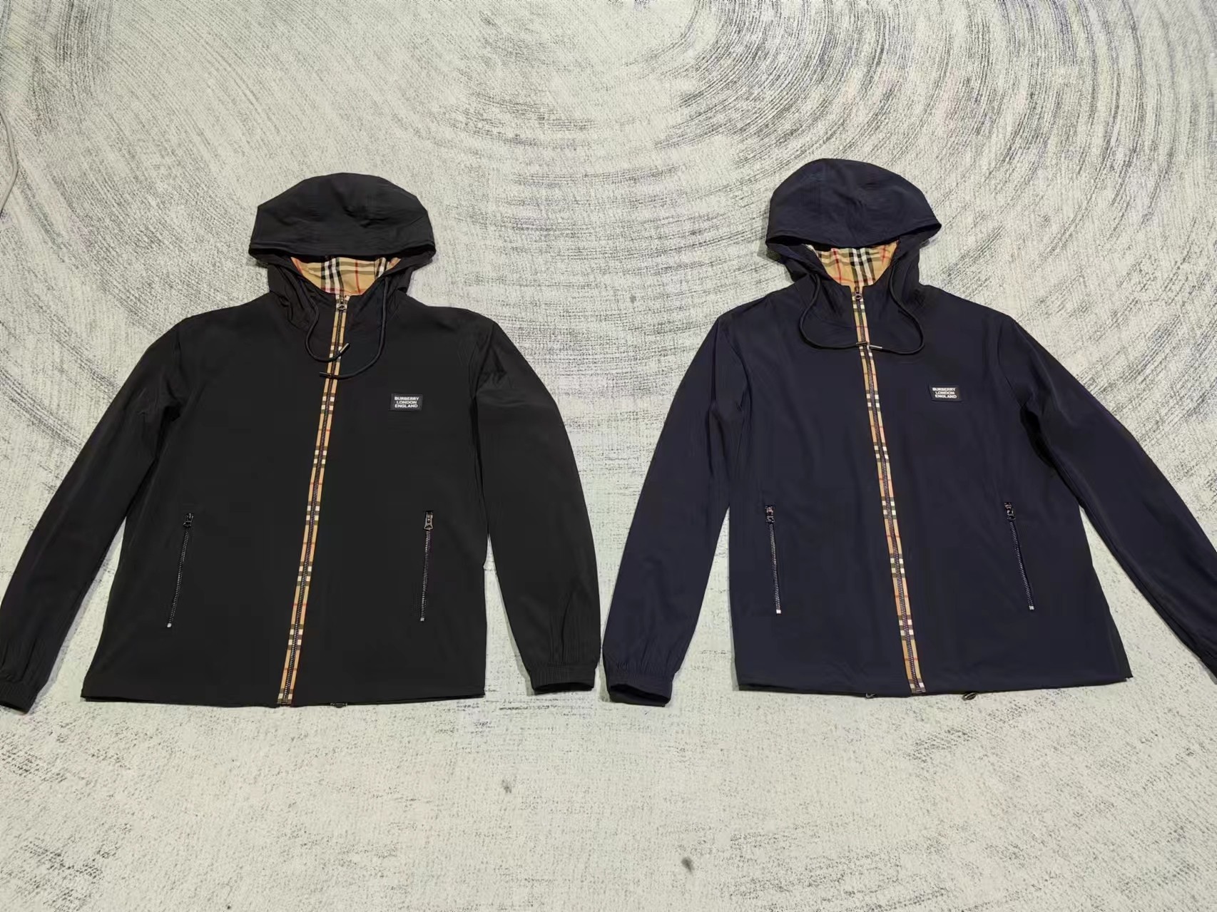 Top Burberry Spring Jacket for Men: Fashionable, Slim-fit Hooded Casual Long-sleeve Outerwear-Big cat