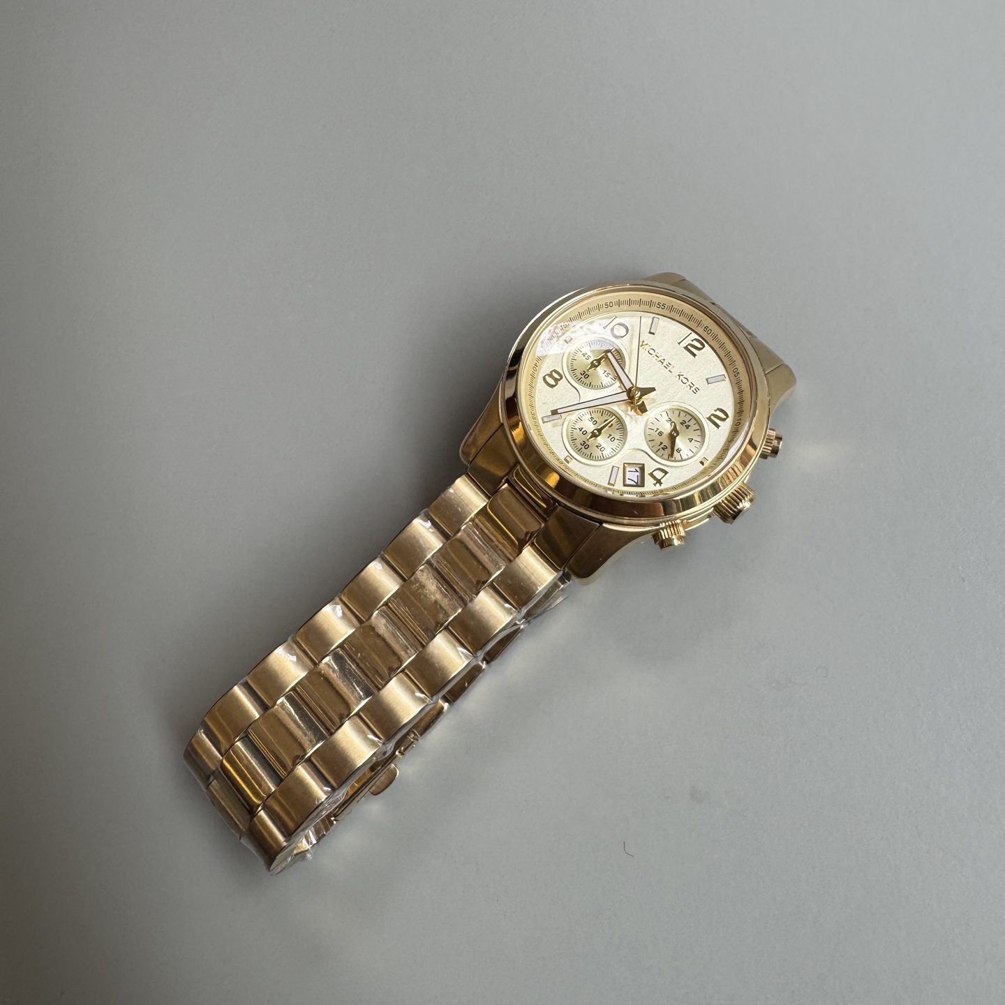 Reloj Michael Kors MK8055 Dorado con Cronógrafo y Correa de Acero Inoxidable