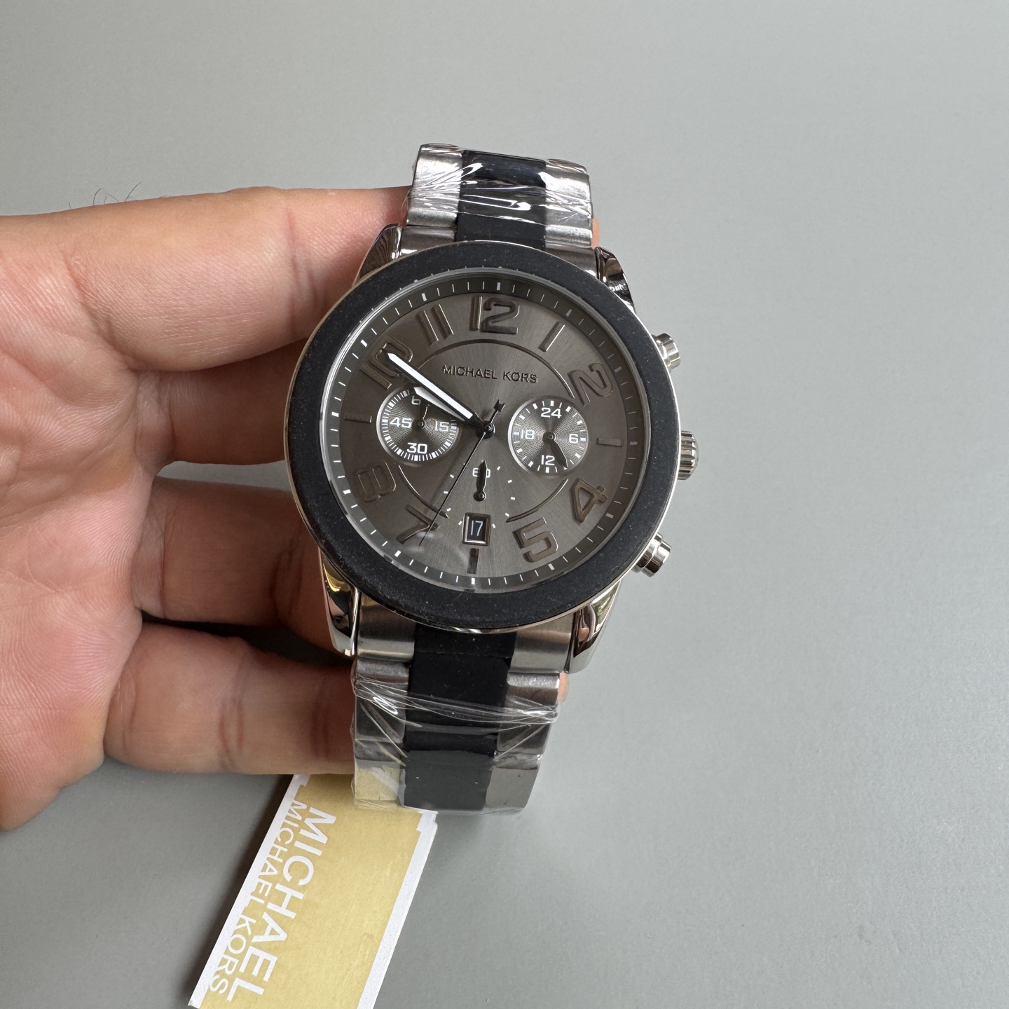 Michael Kors Herenhorloge - Chronograaf - Zilverkleurig/Zwart - Waterdicht 50m