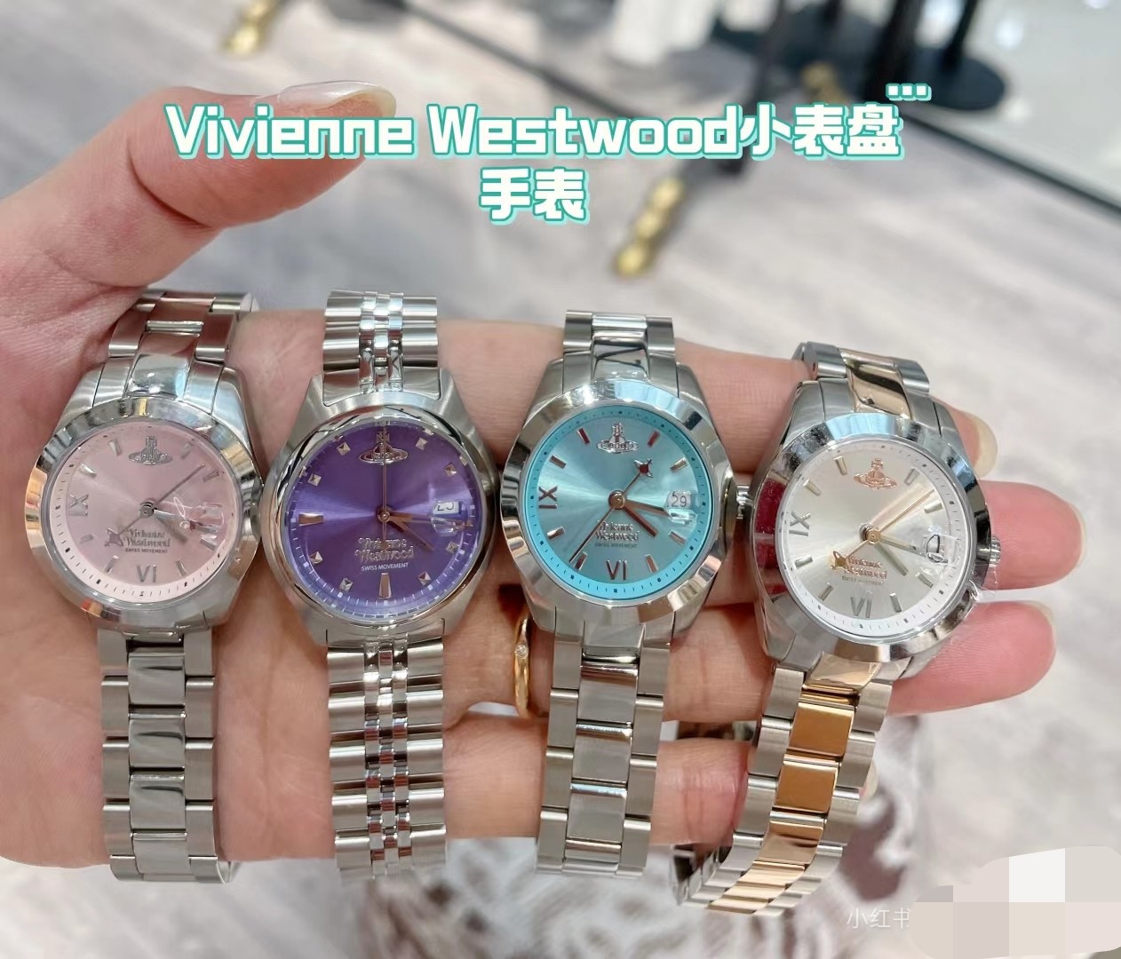 “Stylish Vivienne Westwood Zirconium Watch with Solar Ray Tattoos and Roman Markings” - 图片 3