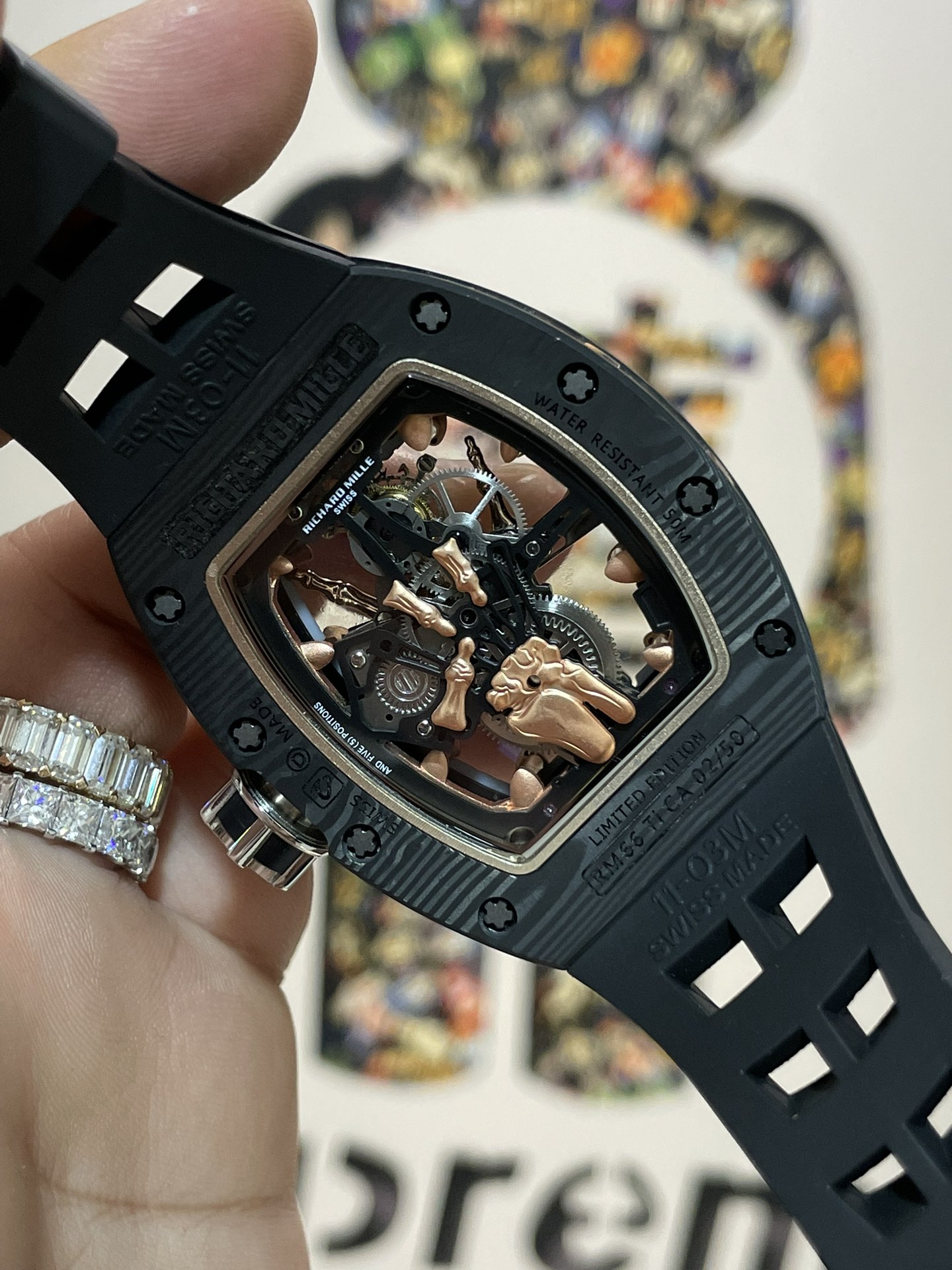 리차드밀 RM066 투르비용 NTPT 카본 TPT 카본 남성 시계 레플리카 44894 Richard Mille 이미지 9