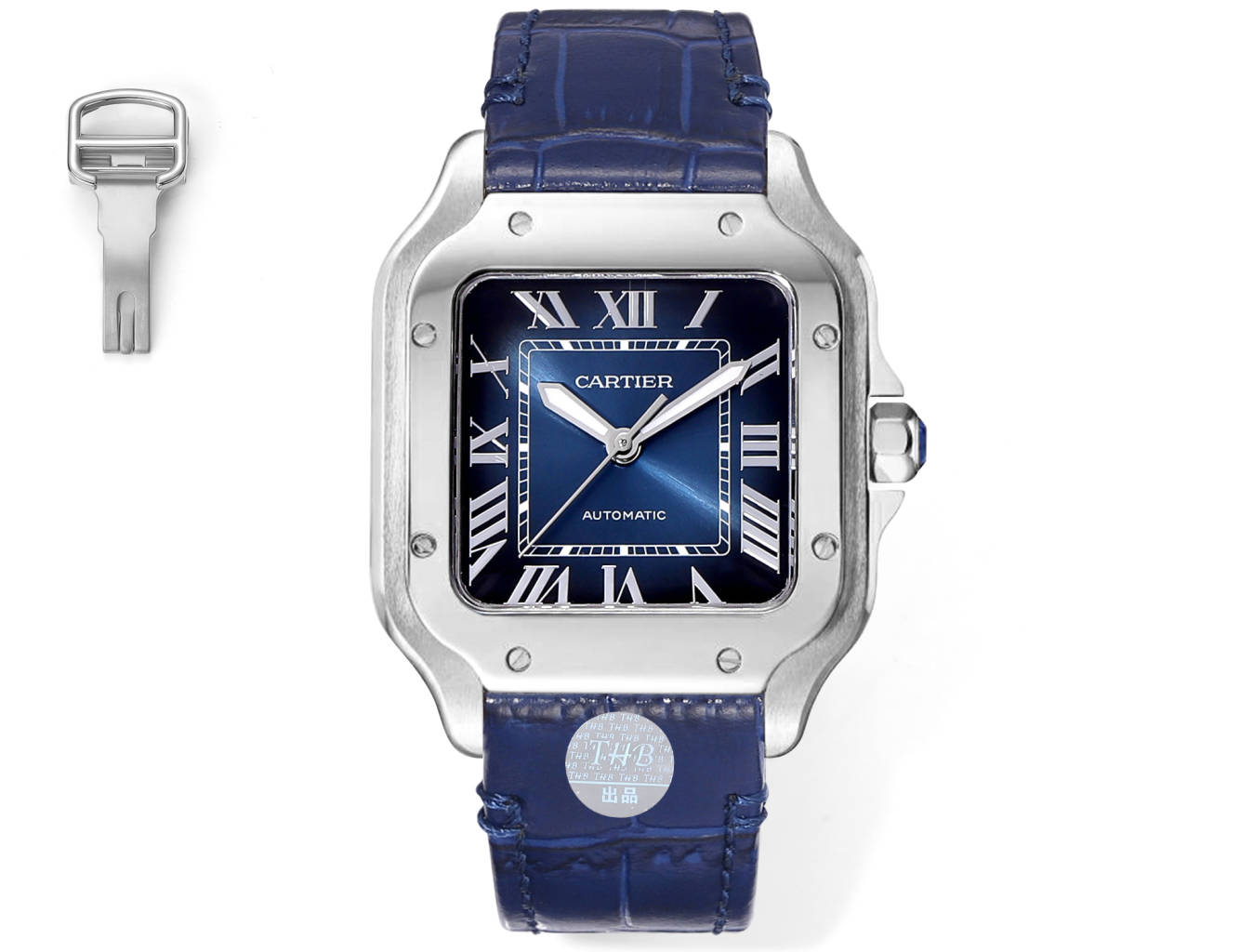 Cartier Wholesale
 Watch Blue White Unisex Women Men 9015 Movement