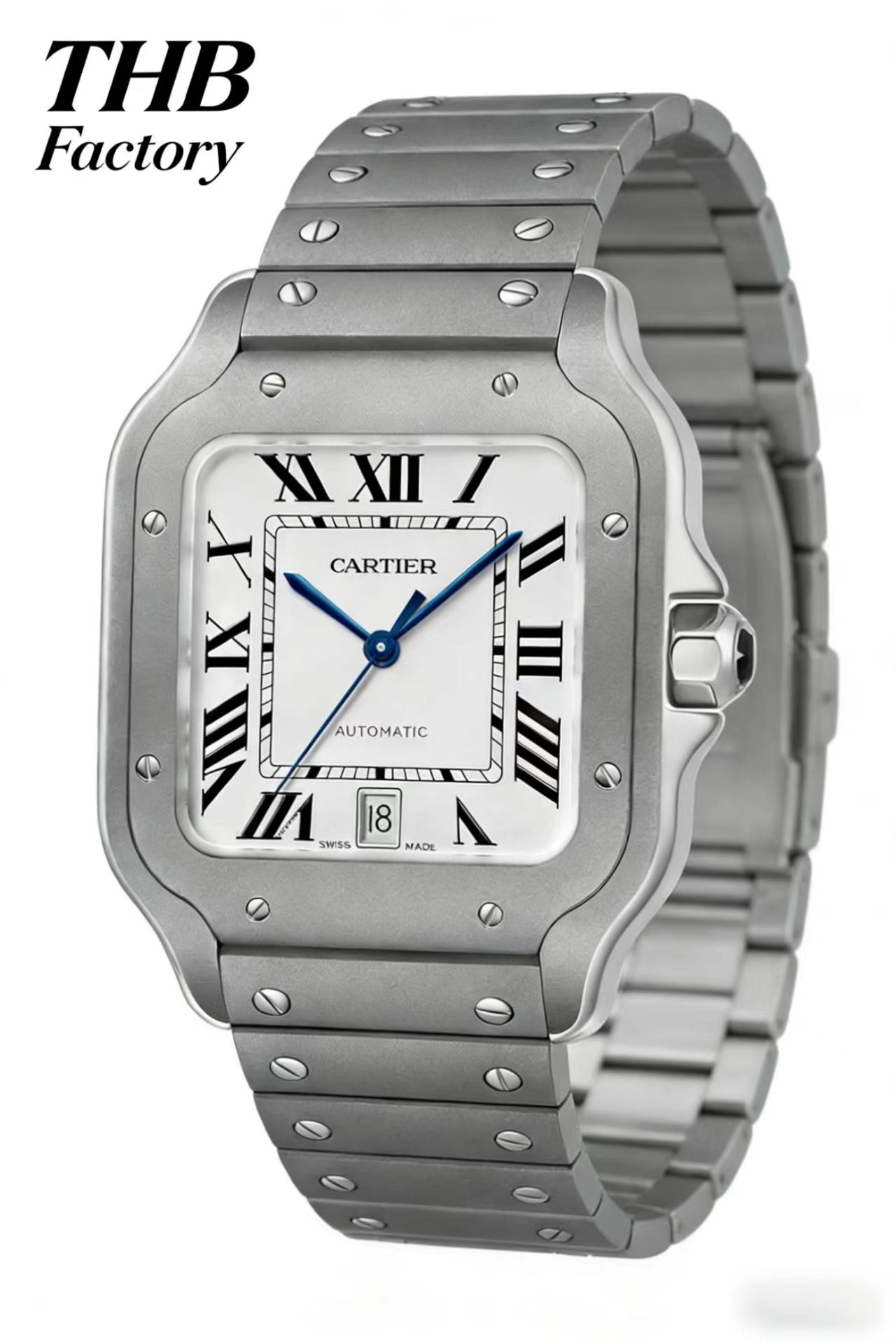 NO:741709,THB Factory 'Full Titanium Santos Arrives' - Titanium feels sharp and classic forever!  The ultimate Cartier Santos titanium model, lightness, toughness and luxury go both ways. The French elegance on the wrist is captivating at a glance. The titanium matte texture is full, light and not heavy on the wrist, suitable for business and leisure. The top quality with full details ~ extraordinary lightness and toughness, and the scenery on the wrist. The Cartier Santos titanium watch, presented with THB Factory's ingenuity, unlocks your style moment.,,cartier19860909THB Factory “全钛山度士到货”-钛感锋芒,经典永驻！臻呈卡地亚山度士钛金属款,轻韧与奢华双向奔赴,腕间的法式优雅,一眼沦陷,钛金属哑光质感拉满,轻便不压腕,商务休闲全拿捏,细节拉满的顶级质感～轻韧非凡,腕间风景.卡地亚山度士钛金属腕表,THB Factory 匠心呈现,解锁属于你的格调时刻.,,cartier,Watch