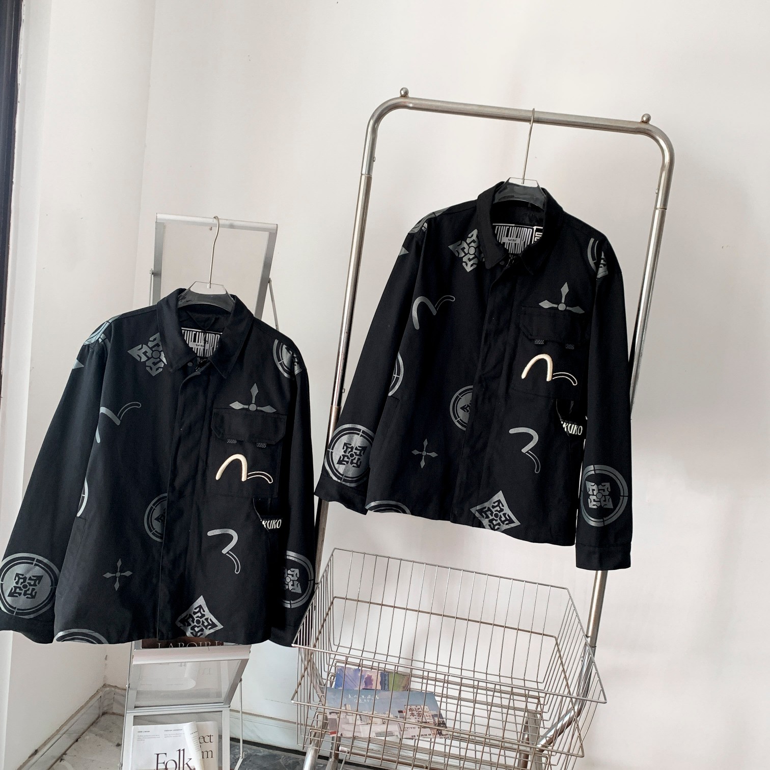 New 2023
 Evisu Clothing Coats & Jackets Best Wholesale Replica
 Black Gold Grey Embroidery Men Spring/Summer Collection Fashion Casual