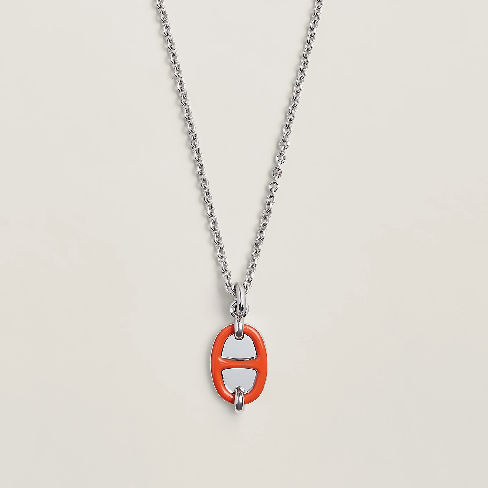 Hermès 爱马仕Mini Maillon西番莲橙猪鼻子项链到货、玫瑰金、白金色、黄金色