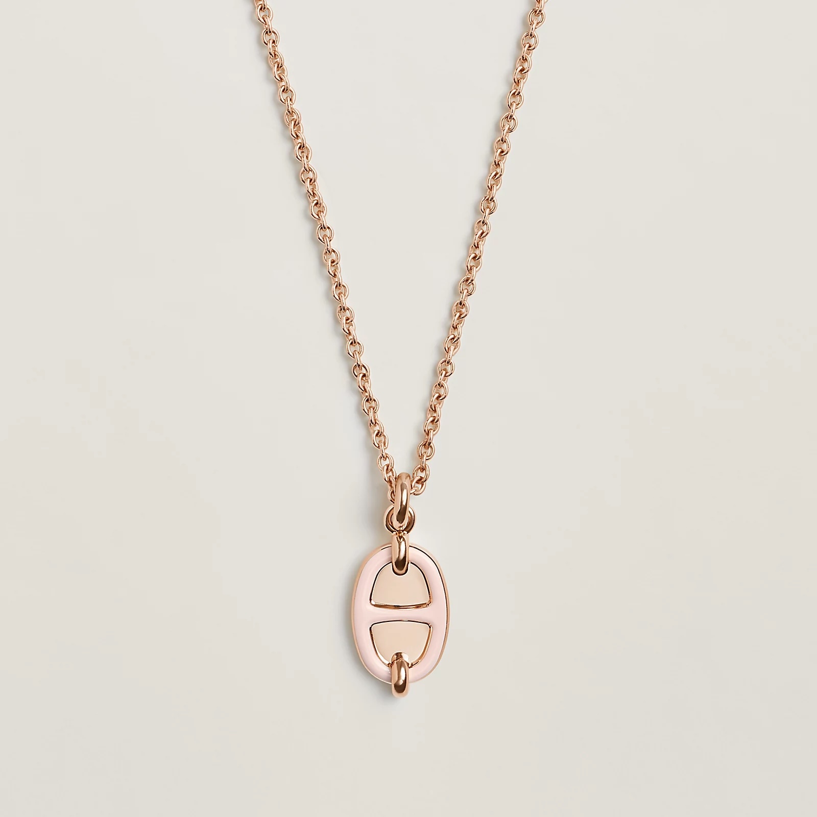 Hermès 爱马仕Mini Maillon纯真粉猪鼻子项链到货、玫瑰金、白金色、黄金色