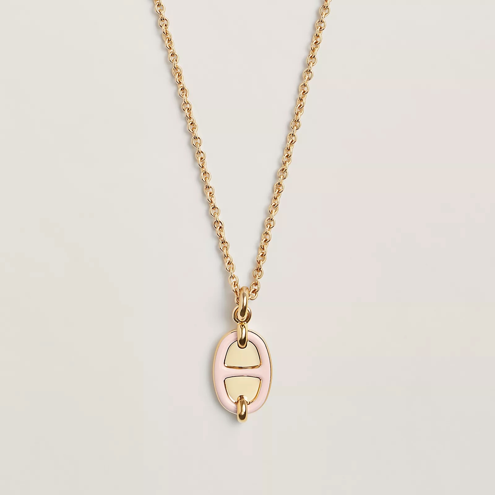 Hermès 爱马仕Mini Maillon纯真粉猪鼻子项链到货、玫瑰金、白金色、黄金色